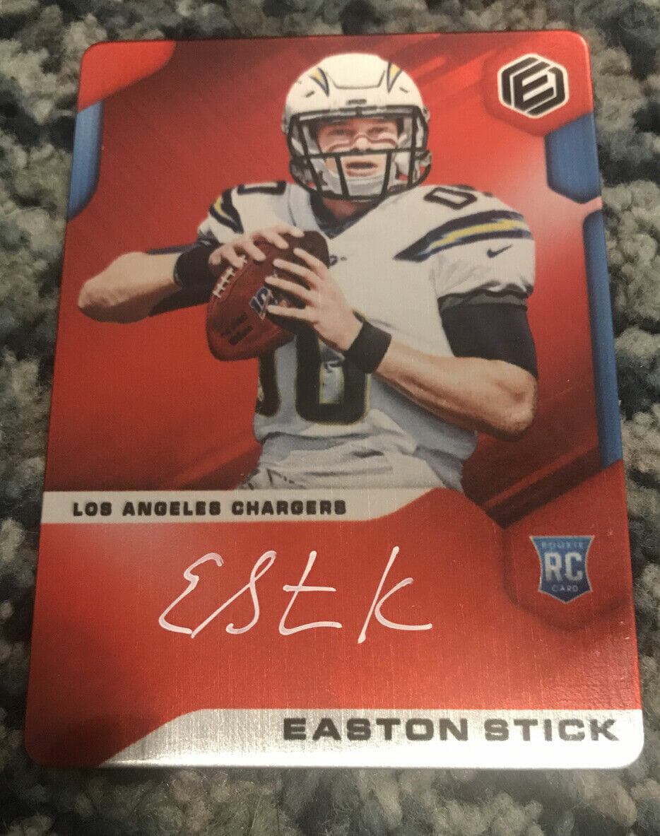2019 Elements Easton Stick Chargers Rookie Auto RED Metal-White ink #13/25 READ
Opens in a new window or tab