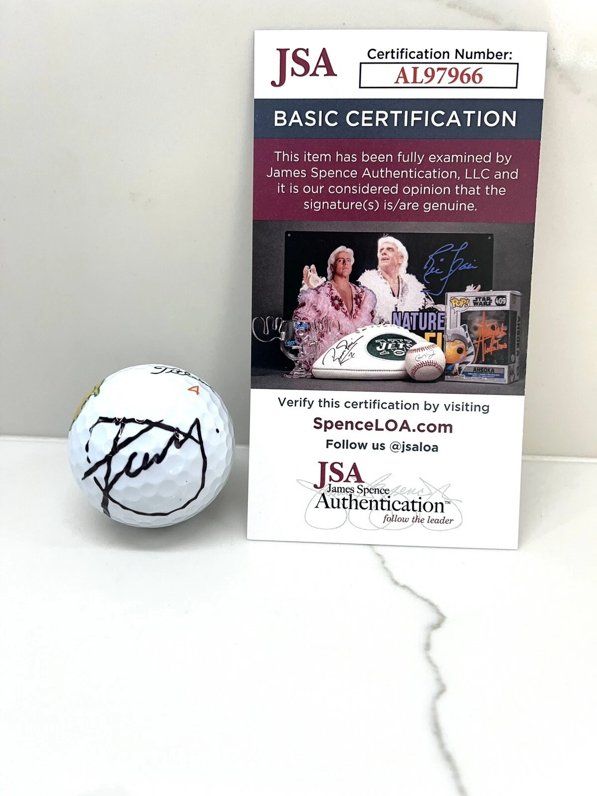 XANDER SCHAUFFELE HAND SIGNED AUTO MASTERS LOGO GOLF BALL JSA CERT AL97966
