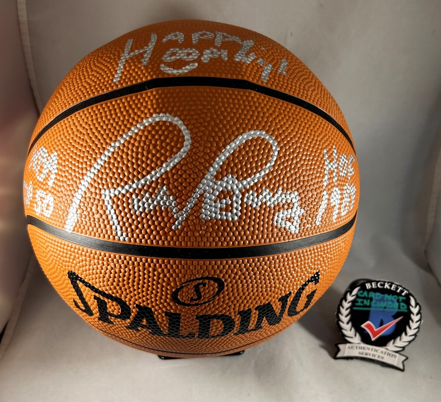 Rick Barry Signed Basketball Golden State Warriors Top 50 Beckett BAS 1 COA
