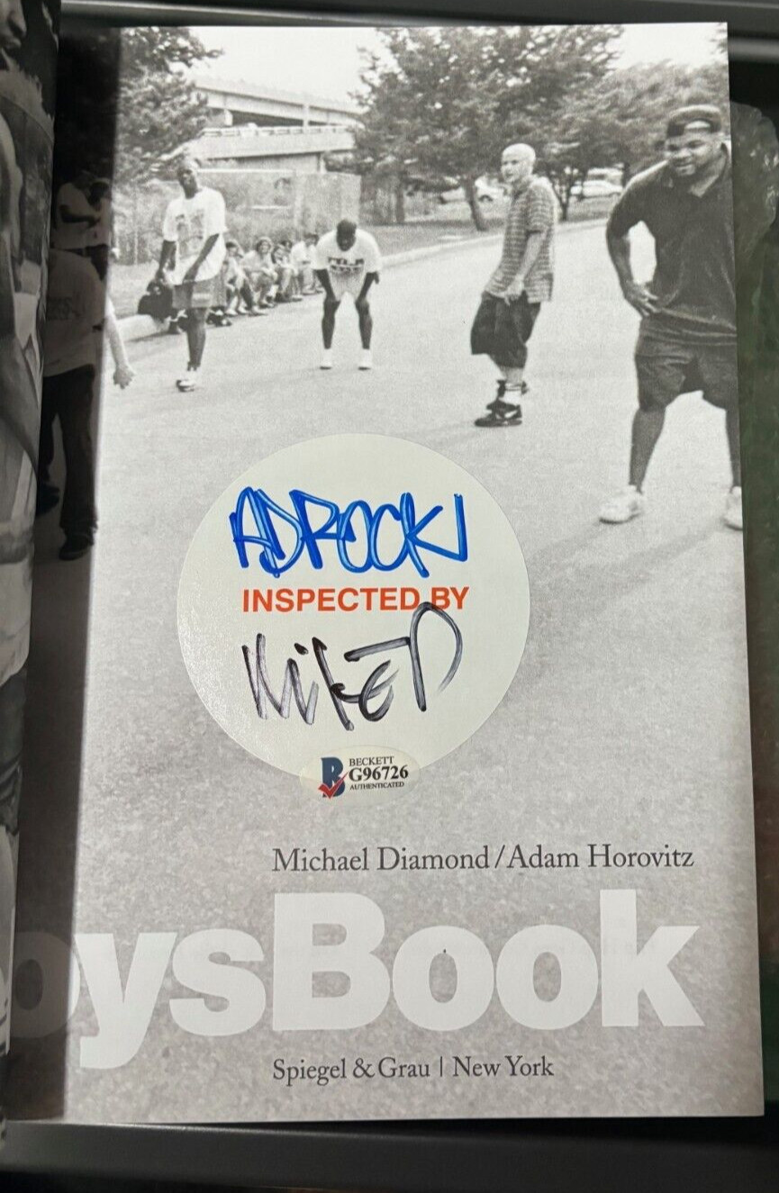 Beastie Boys Signed Autographed Ad Rock Adam Horovitz Michael Diamond book COA
