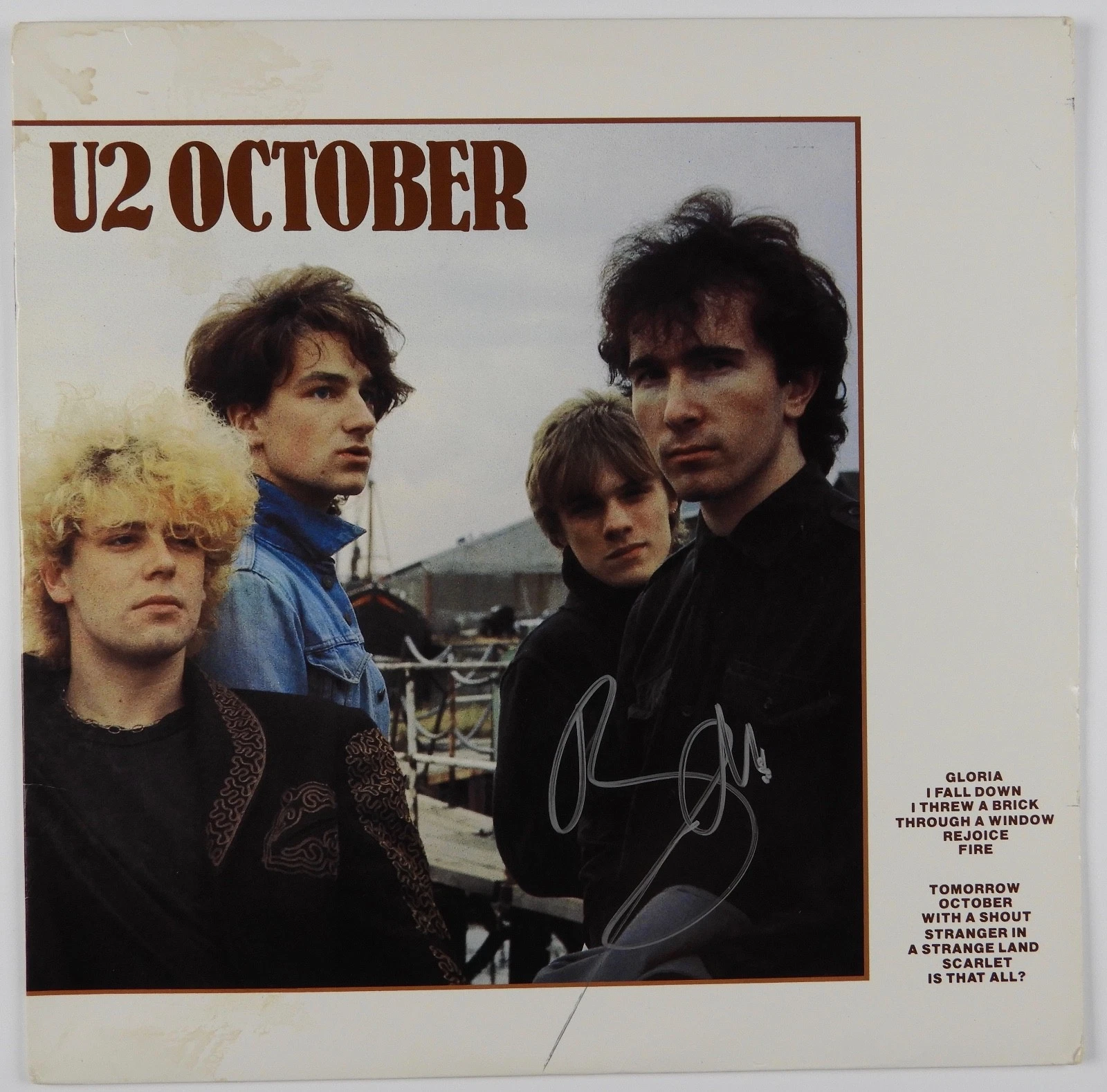 U2 Bono October Signed Autograph Record Album JSA Vinyl
