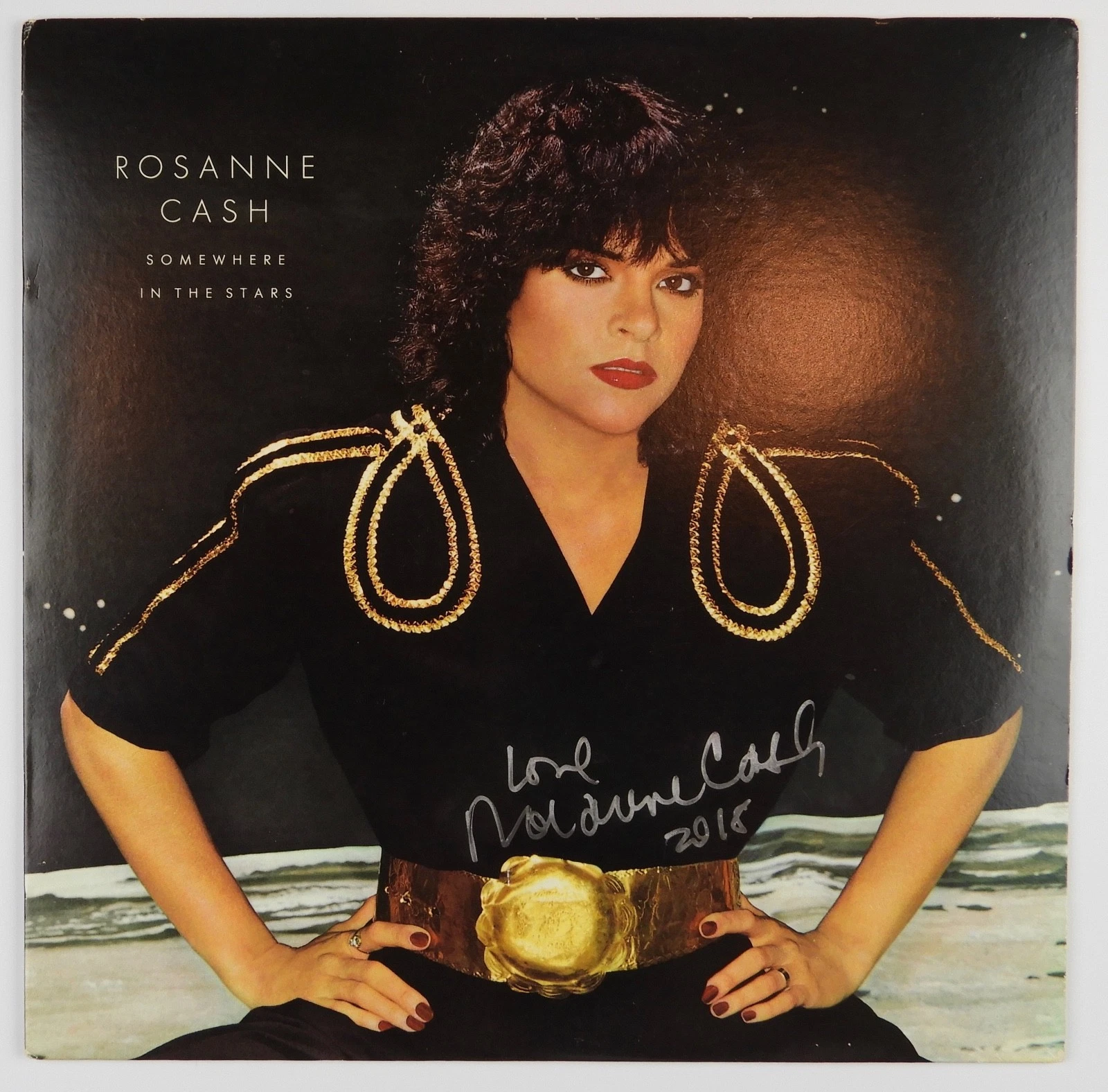 Rosanne Cash Somewhere In The Stars Signed Autograph JSA Album Vinyl Record
