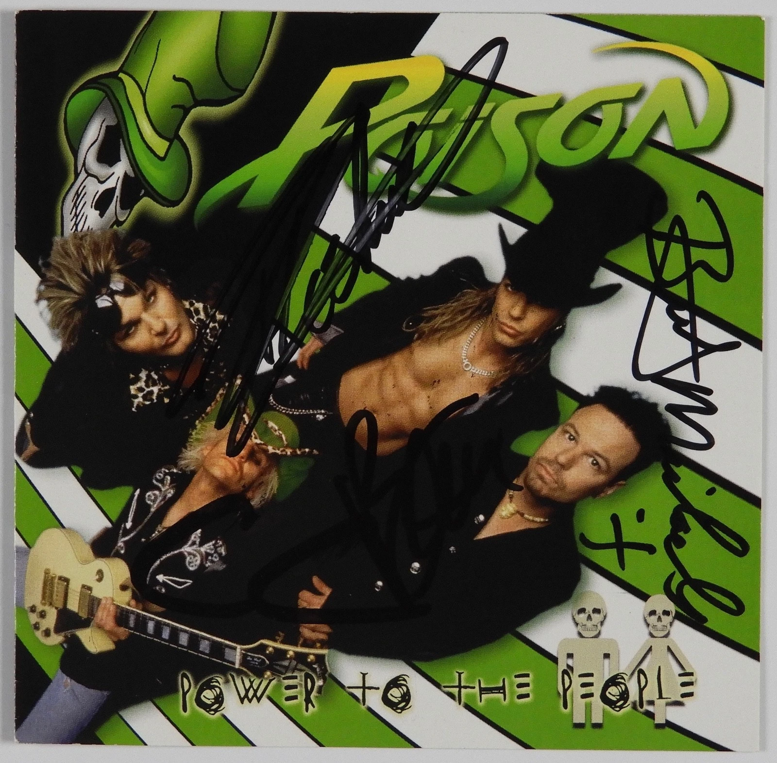Poison Full Band signed autograph Bret Michaels + 3 CD Booklet JSA COA
