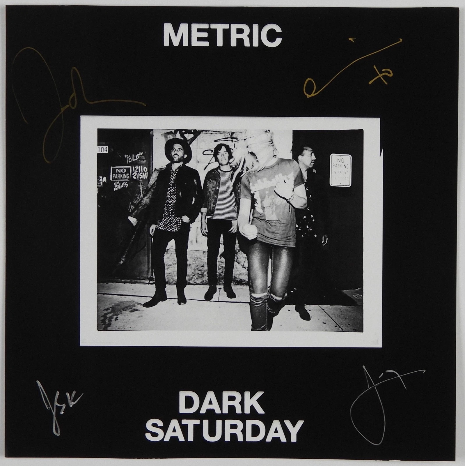 Metric Dark Sunday Full Band Signed JSA Signed Autograph 45 Flex Record Vinyl
