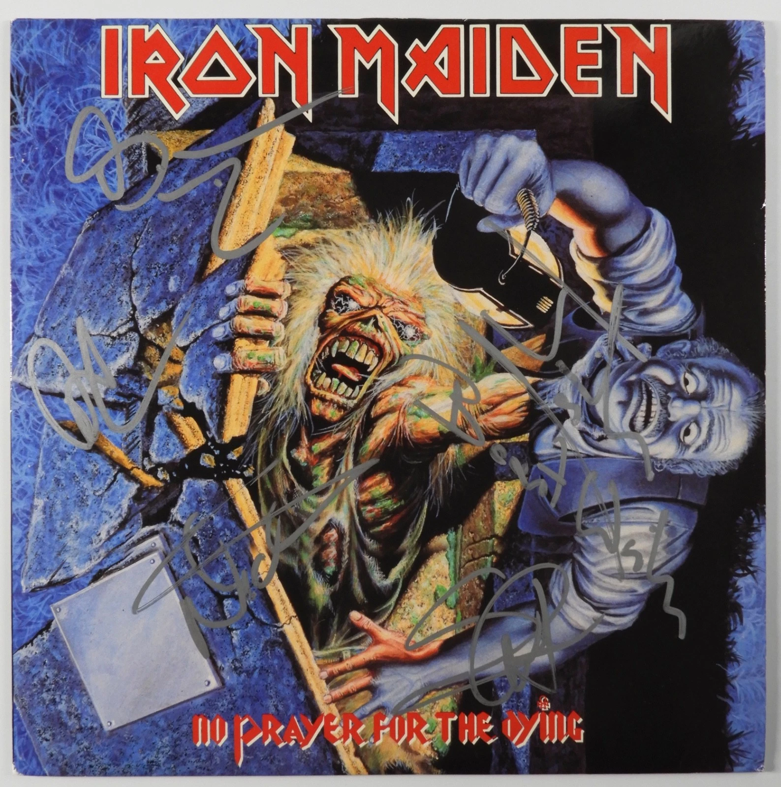 Iron Maiden Dave Murray Steve Harris + JSA Signed Autograph Record Album
