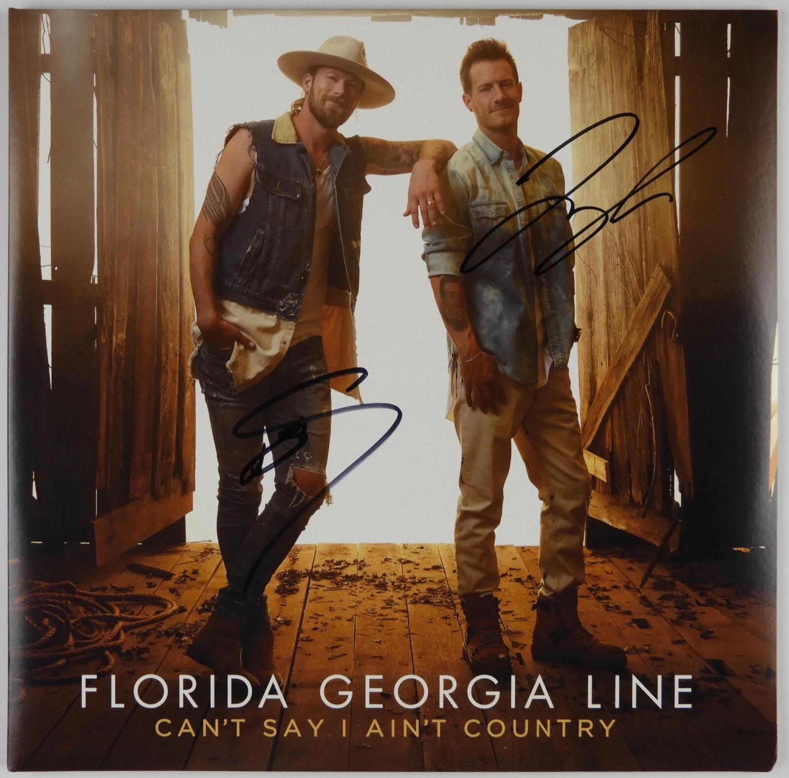 Florida Georgia Line Signed Autograph JSA Album Record Vinyl Can't Say
