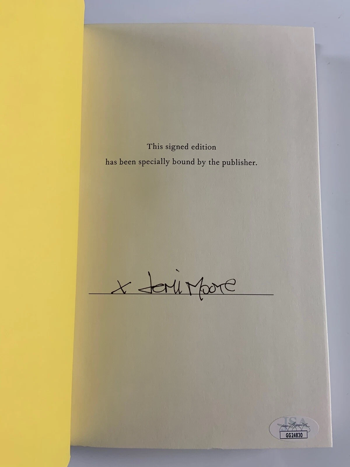 Demi Moore JSA Autograph Signed Book Inside Out
