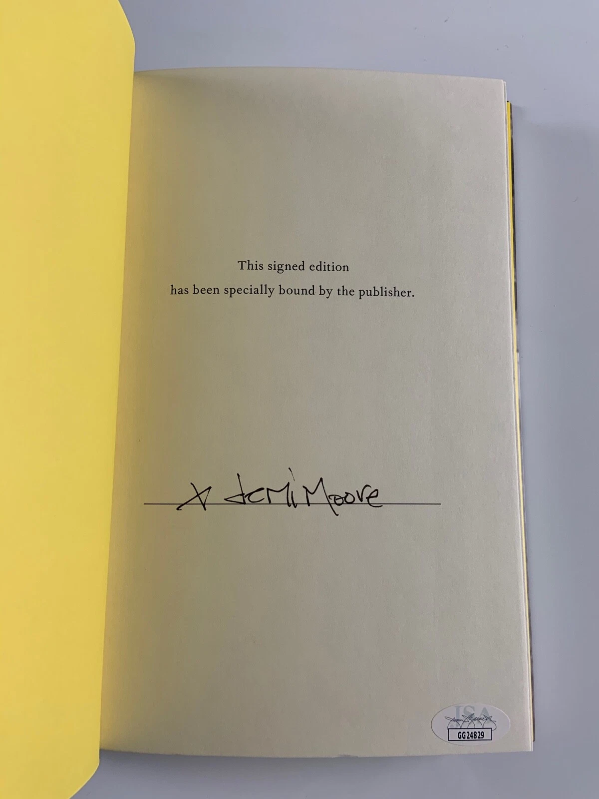 Demi Moore JSA Autograph Signed Book Inside Out
