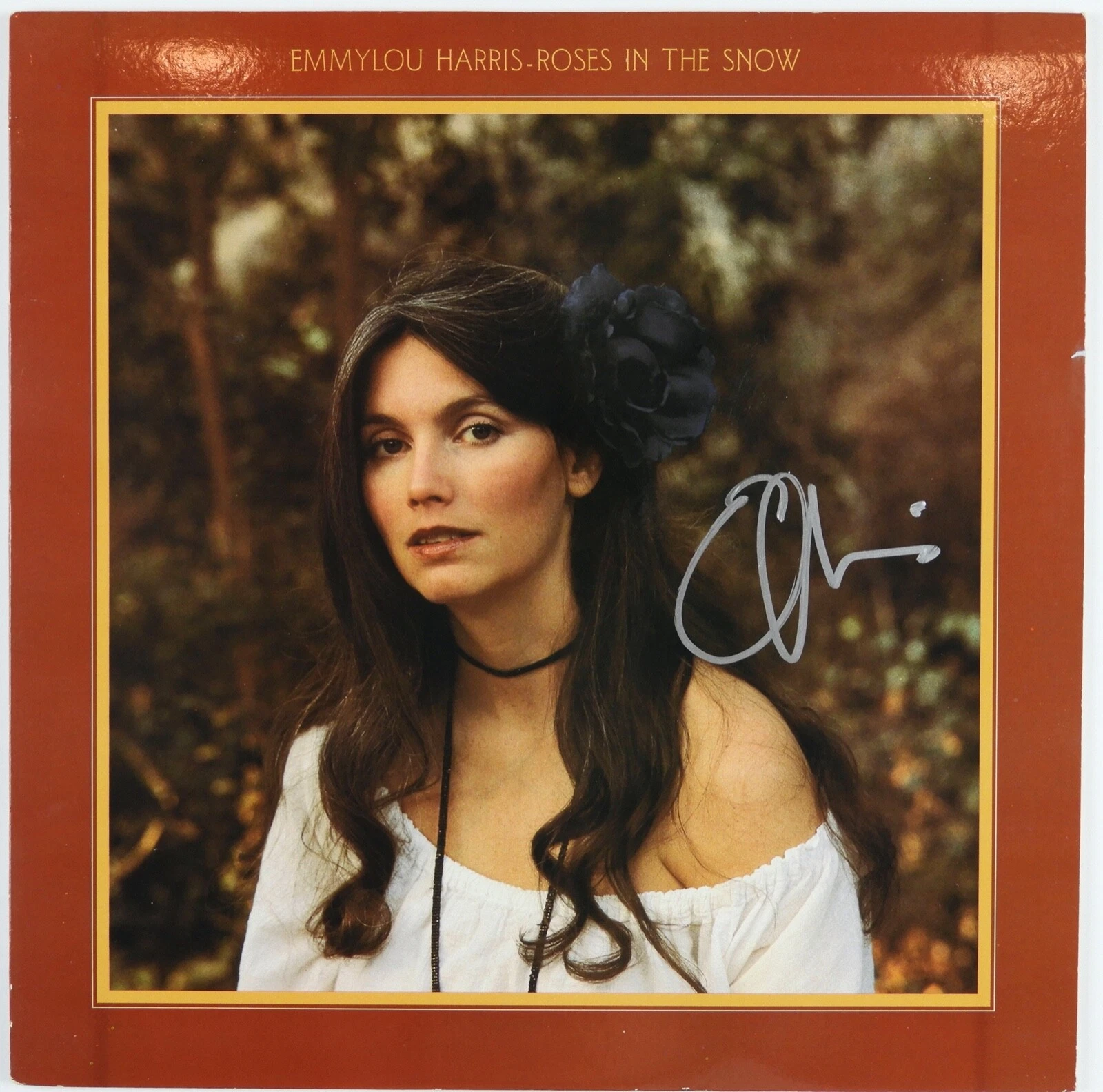 Emmylou Harris JSA Signed Autograph Record Album Vinyl Roses In The Snow