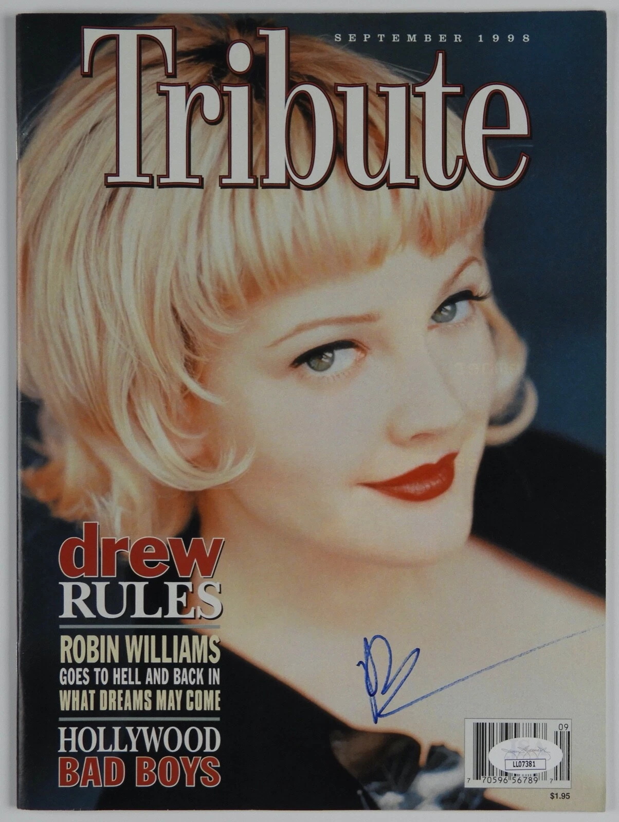 Drew Barrymore JSA Autograph Signed Tribute Magazine
