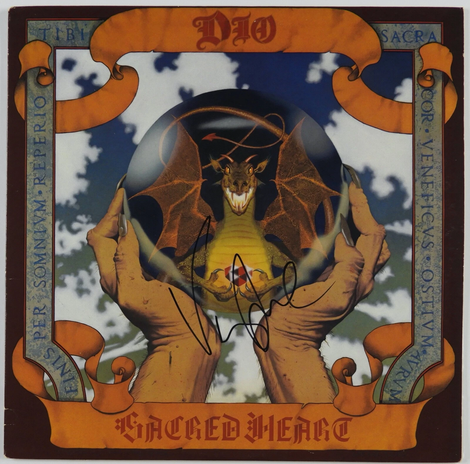 Dio Vinny Appice Signed Autograph Record Album JSA Vinyl LP Sacred Heart
