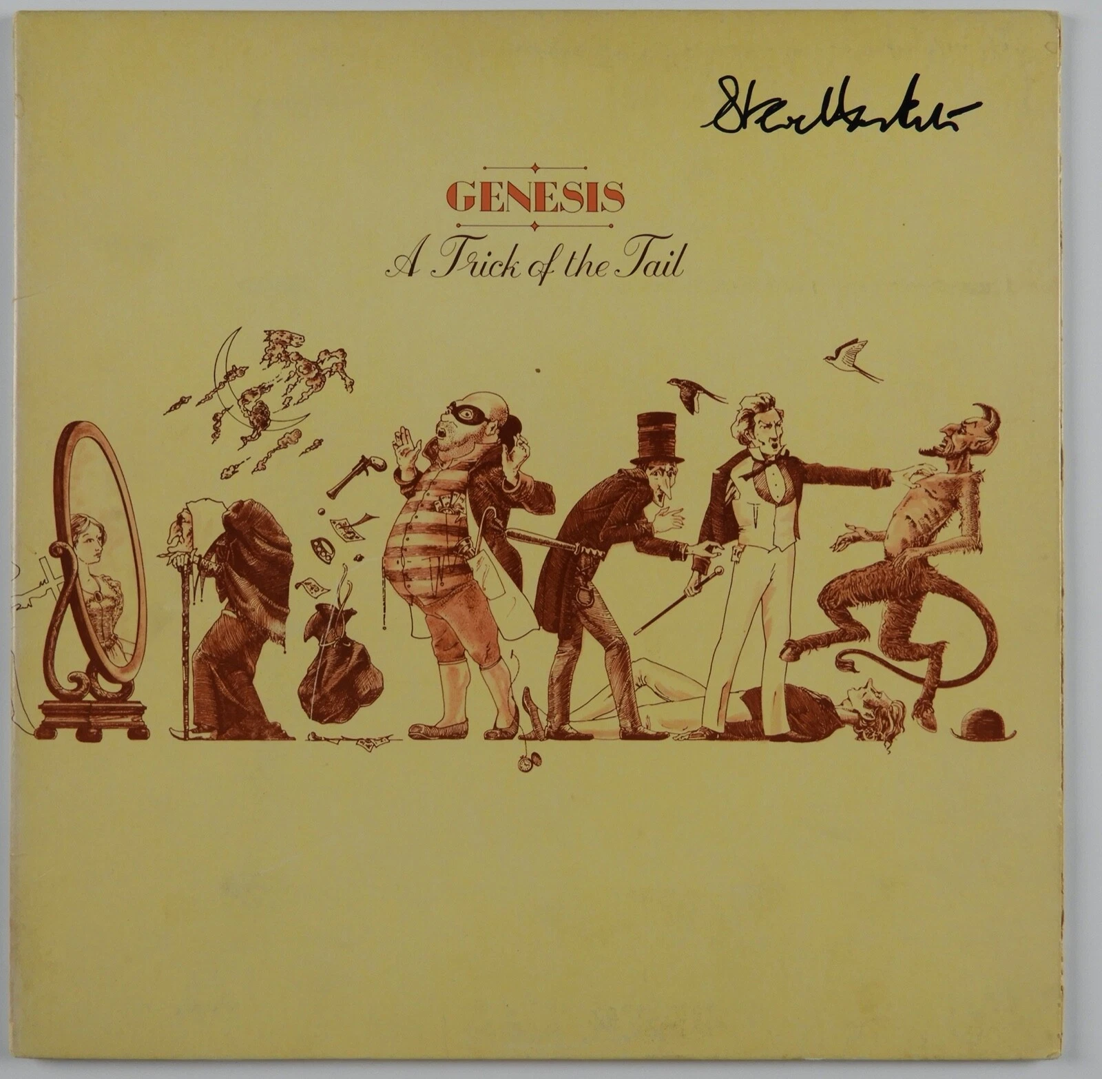Genesis Steve Hackett JSA Signed Autograph Album Record LP A Trick of The Tail
