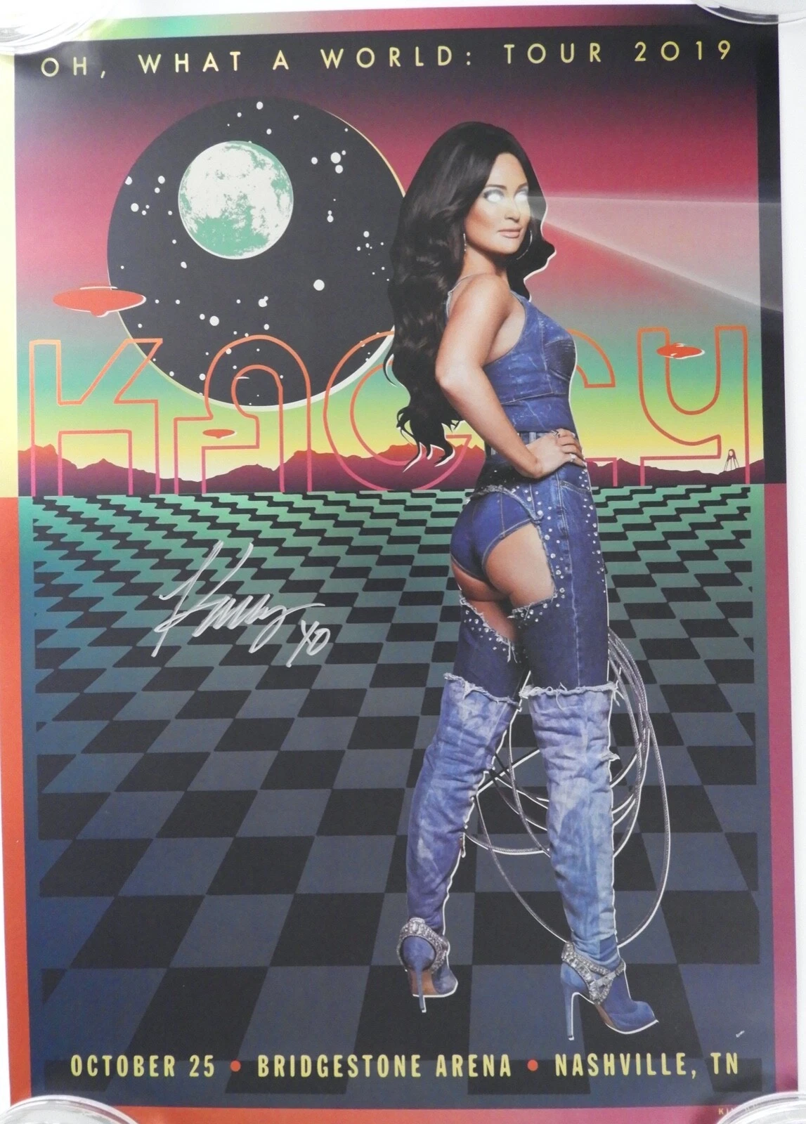 Kacey Musgraves Signed Autograph Oh What A Night Tour Poster Lithograph
