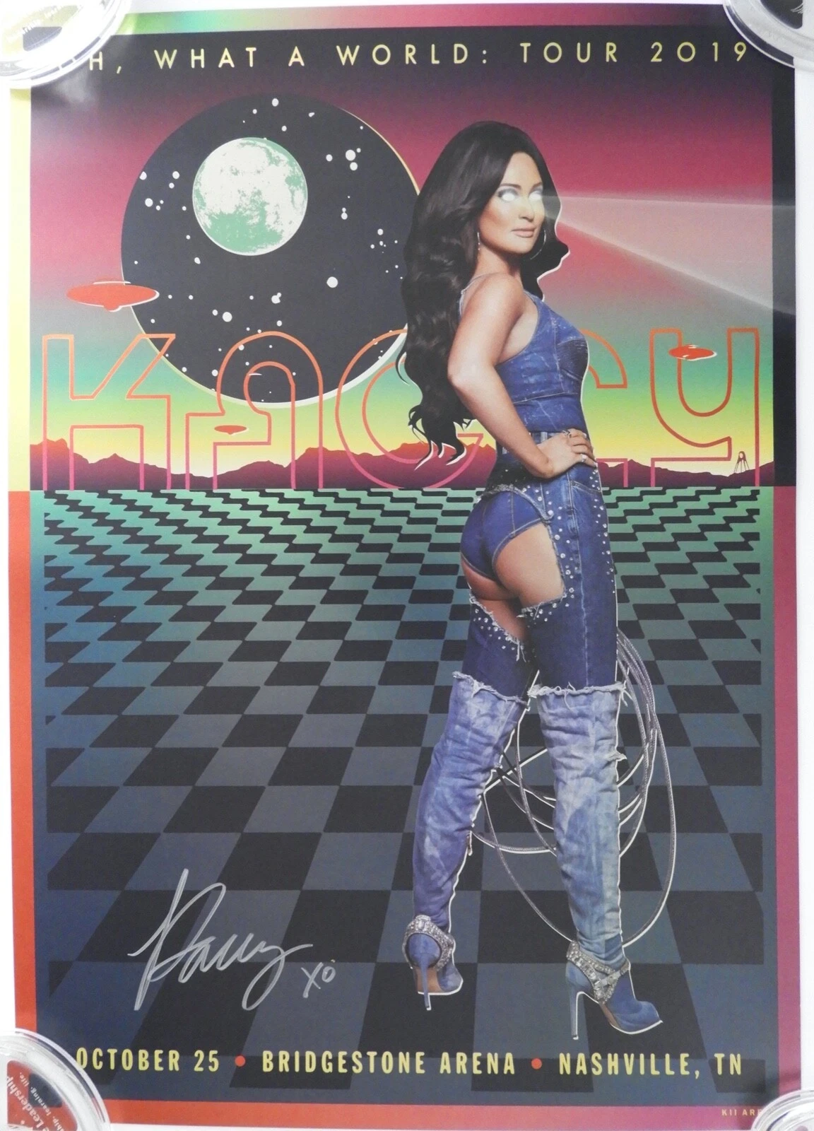 Kacey Musgraves Signed Autograph Oh What A Night Tour Poster Lithograph
