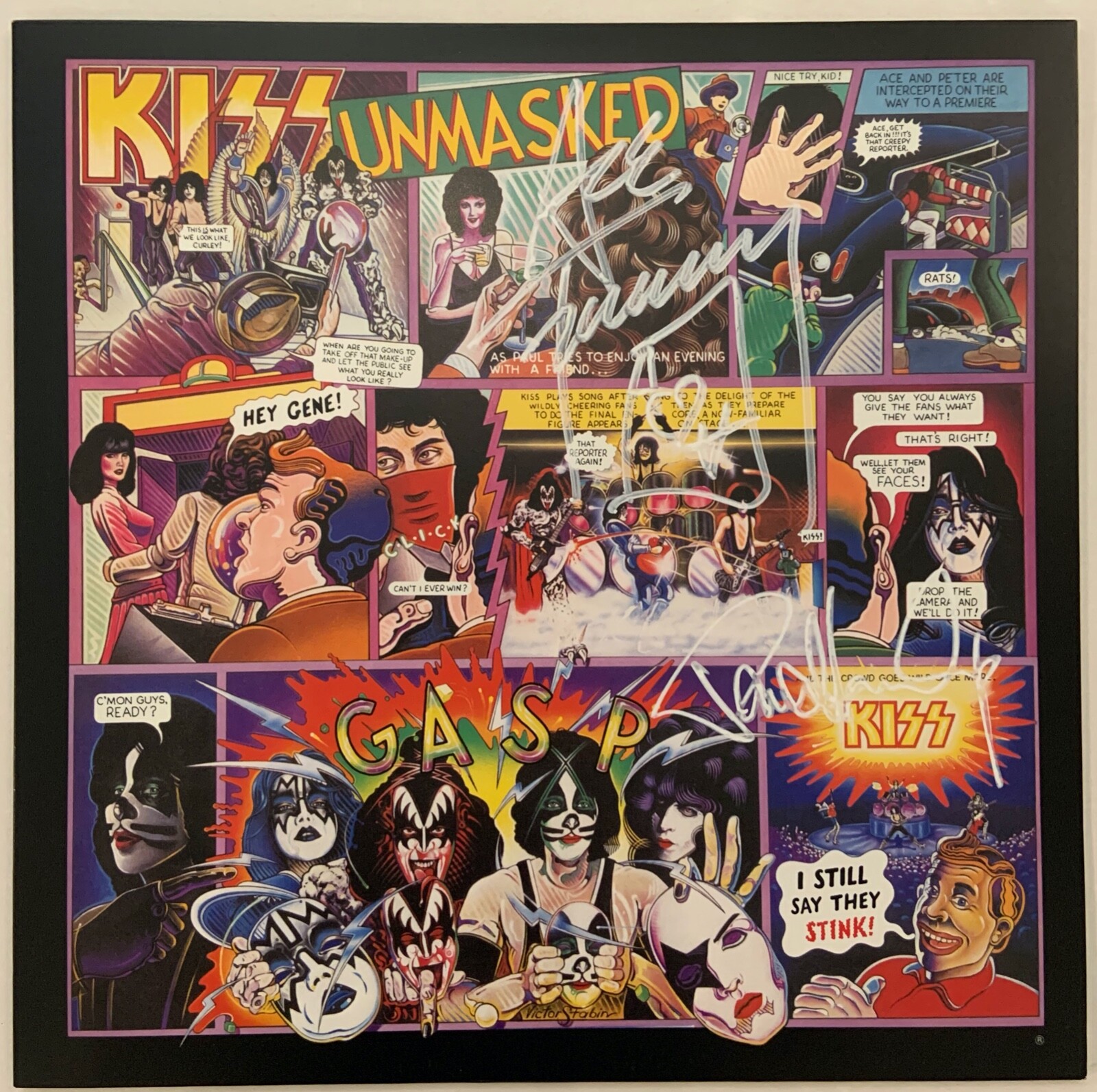 KISS Paul Stanley Ace Frehley JSA Autograph Signed Record Album Unmasked
