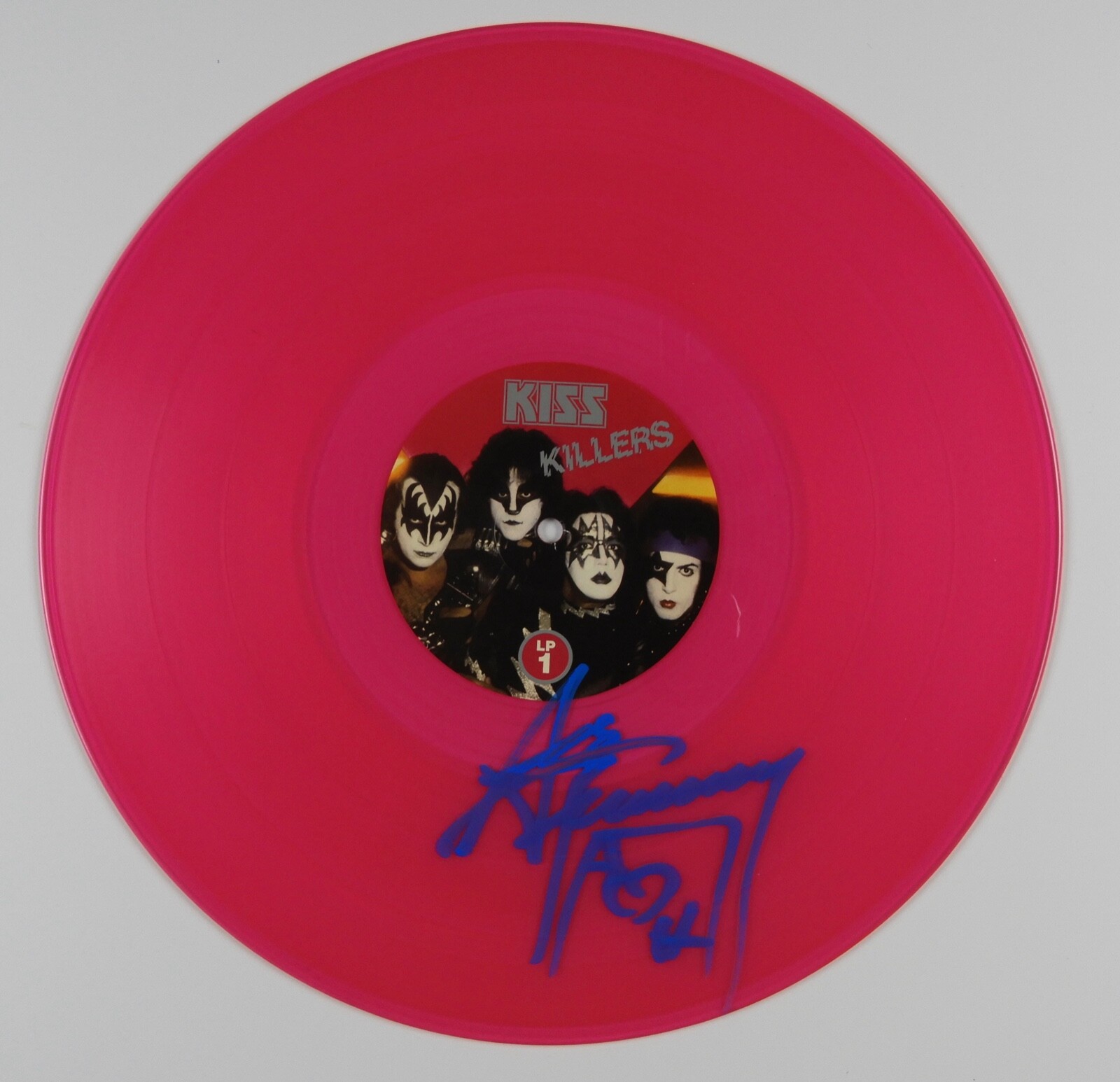 KISS JSA Ace Frehley Autograph Signed Record Album Killers Pink Vinyl
