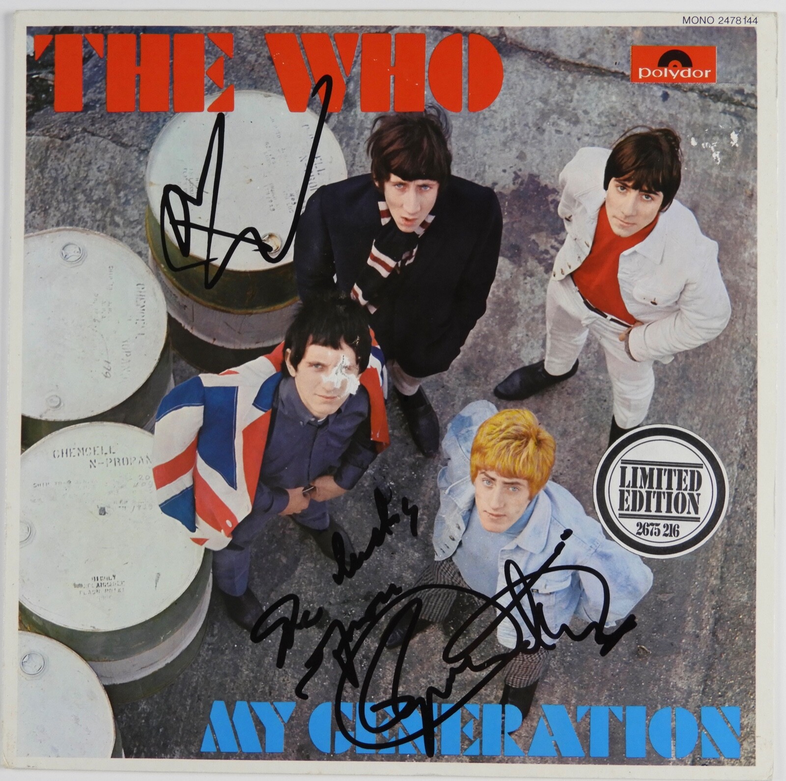 Roger Daltrey Pete Townshend The Who JSA Autograph Signed Album My Generation
