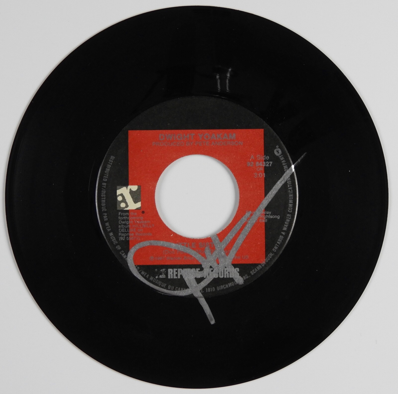 Dwight Yoakam Signed Autograph 45 JSA Vinyl Record Little Sister
