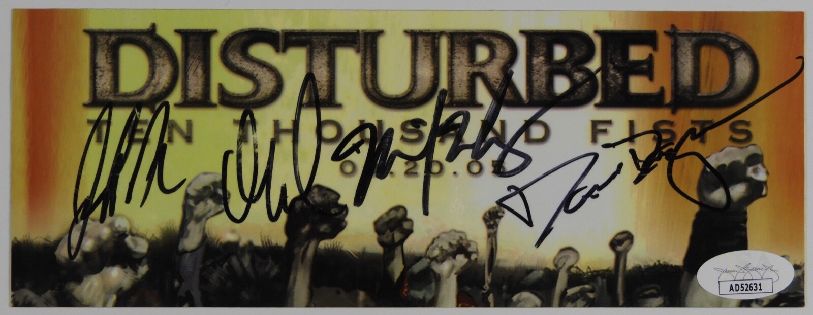 Disturbed JSA Signed Autograph Sticker Fully Signed
