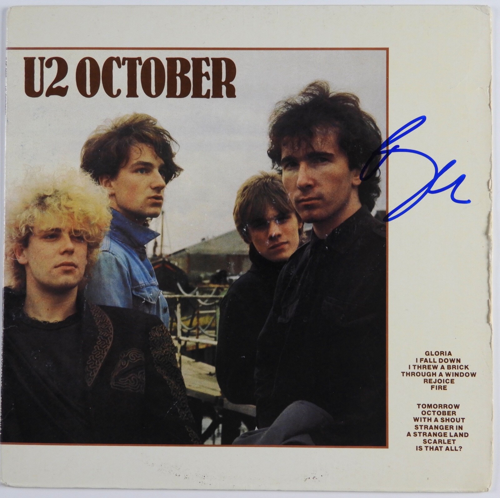 U2 Bono October JSA Signed Autograph Record Album LP

