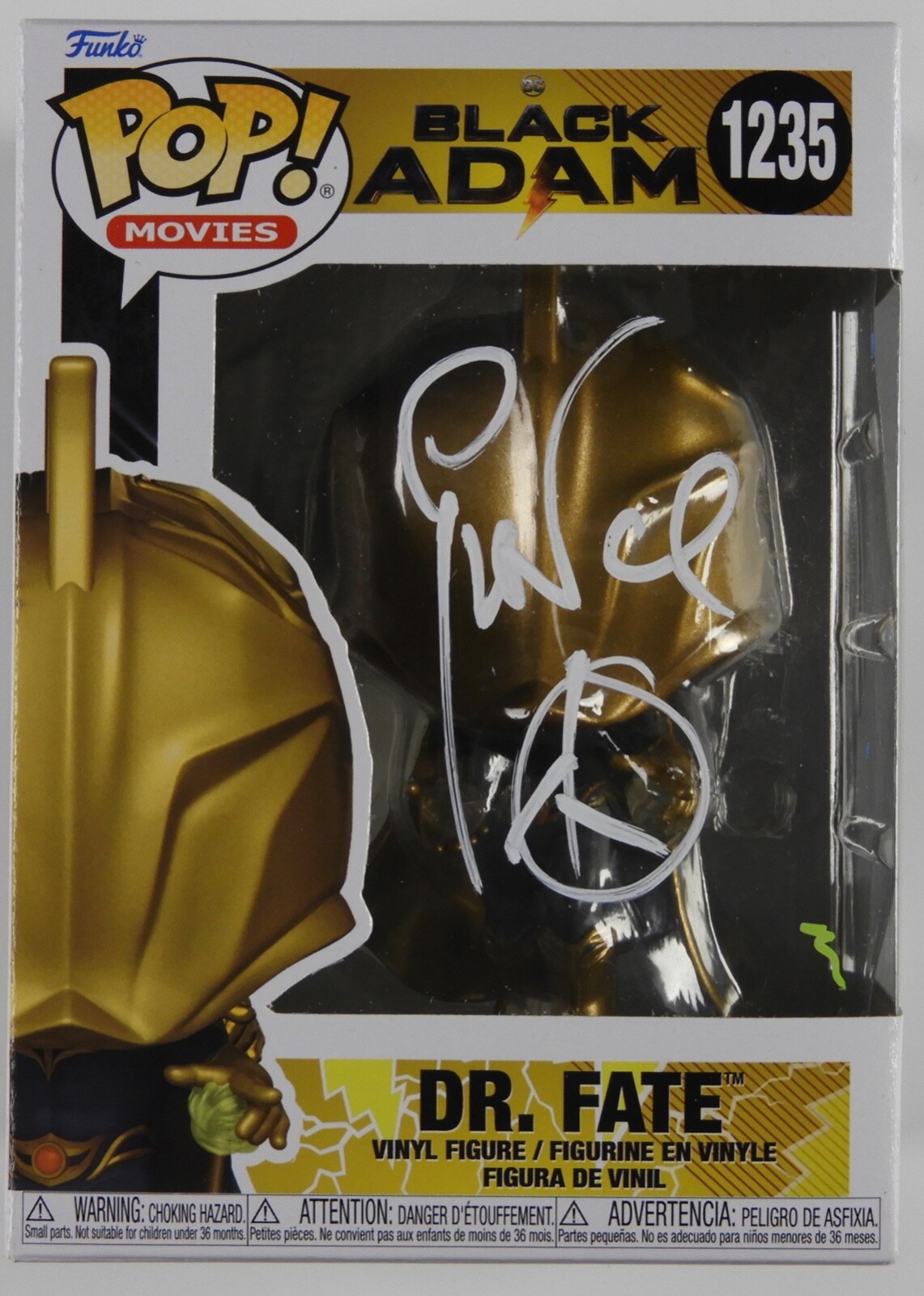Pierce Brosnan Signed Autograph Funko Pop 1235 Black Adam Dr. Fate
