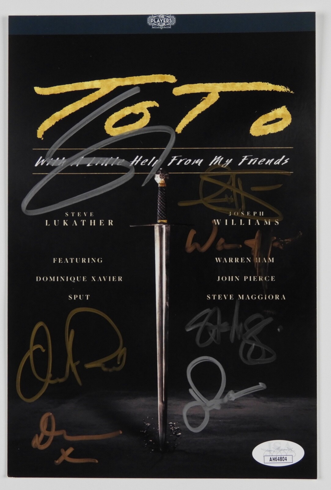 Toto JSA Autograph Signed Card includes CD and DVD
