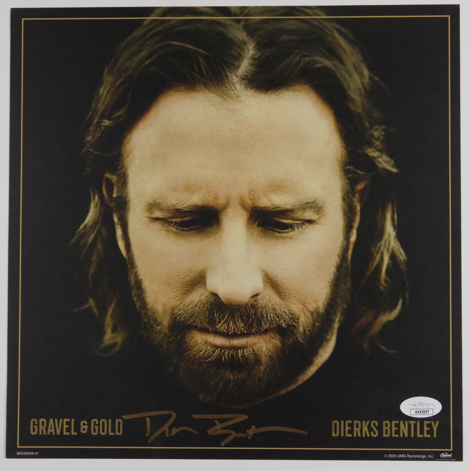 Dierks Bentley JSA Signed Autograph Album Record Insert Gravel & Gold
