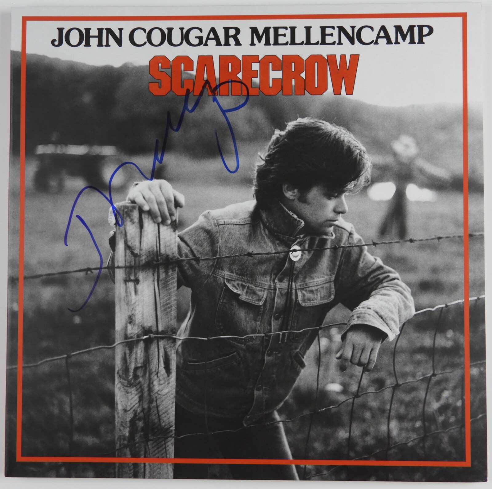 John Cougar Mellencamp JSA Signed Autograph Album Vinyl Record LP Scarecrow
