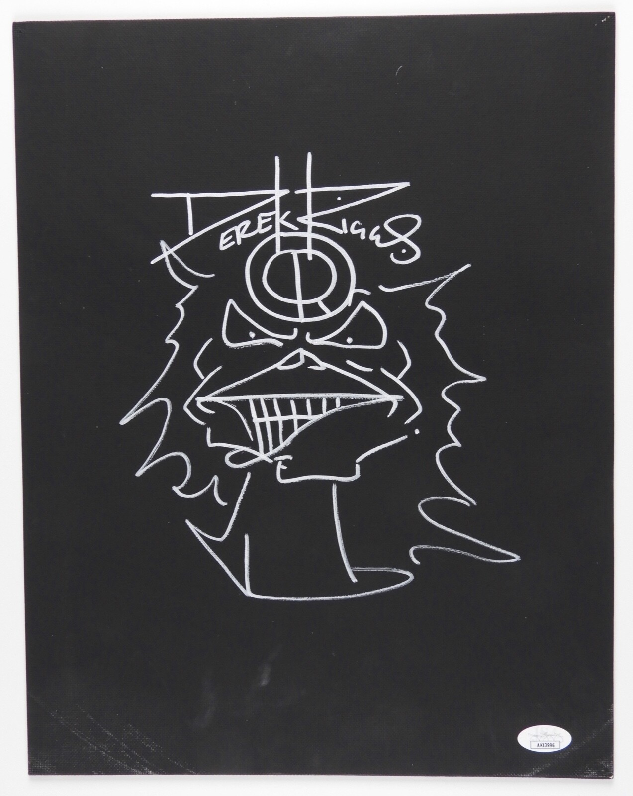 Iron Maiden Derek Riggs JSA Autograph Signed Original Sketch Eddie canvas board
