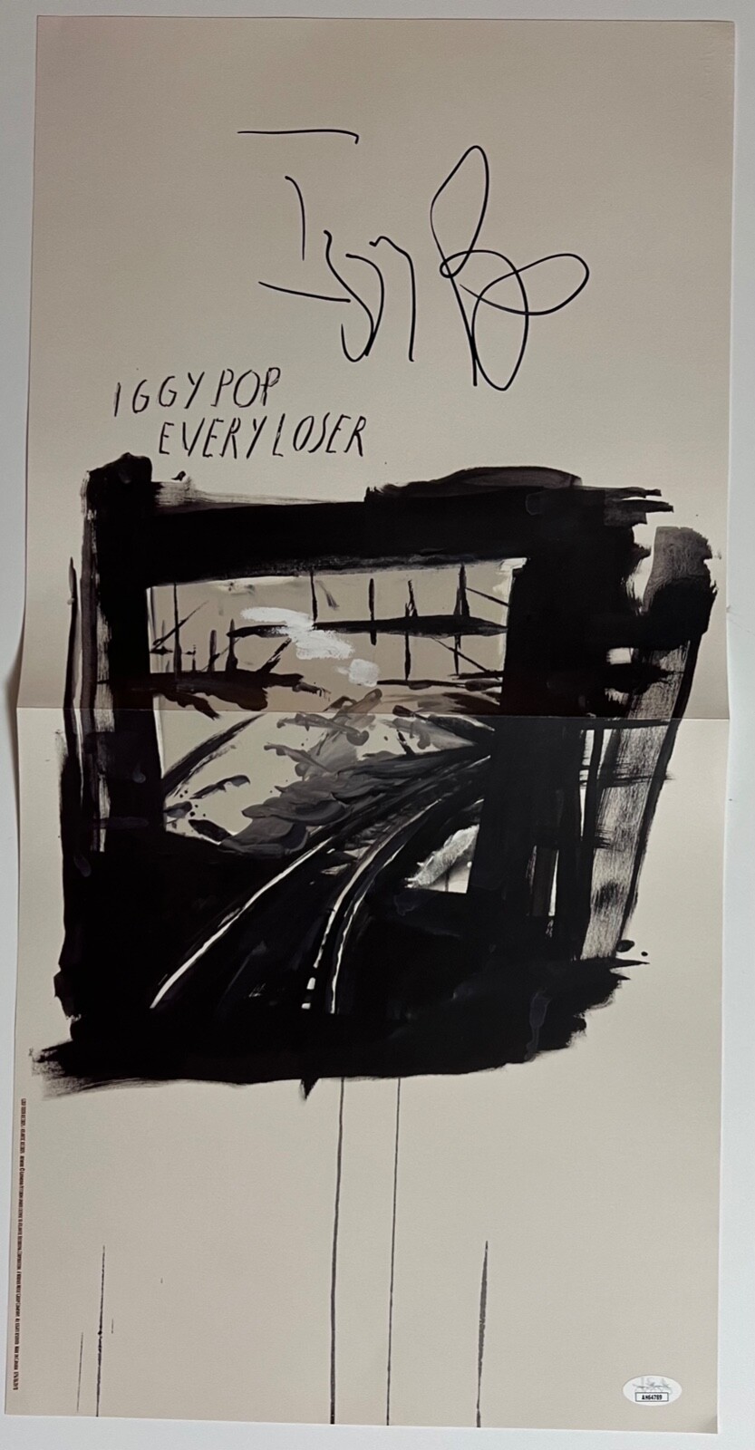 Iggy Pop JSA Signed Autograph Poster Every Lover Comes w Record Album
