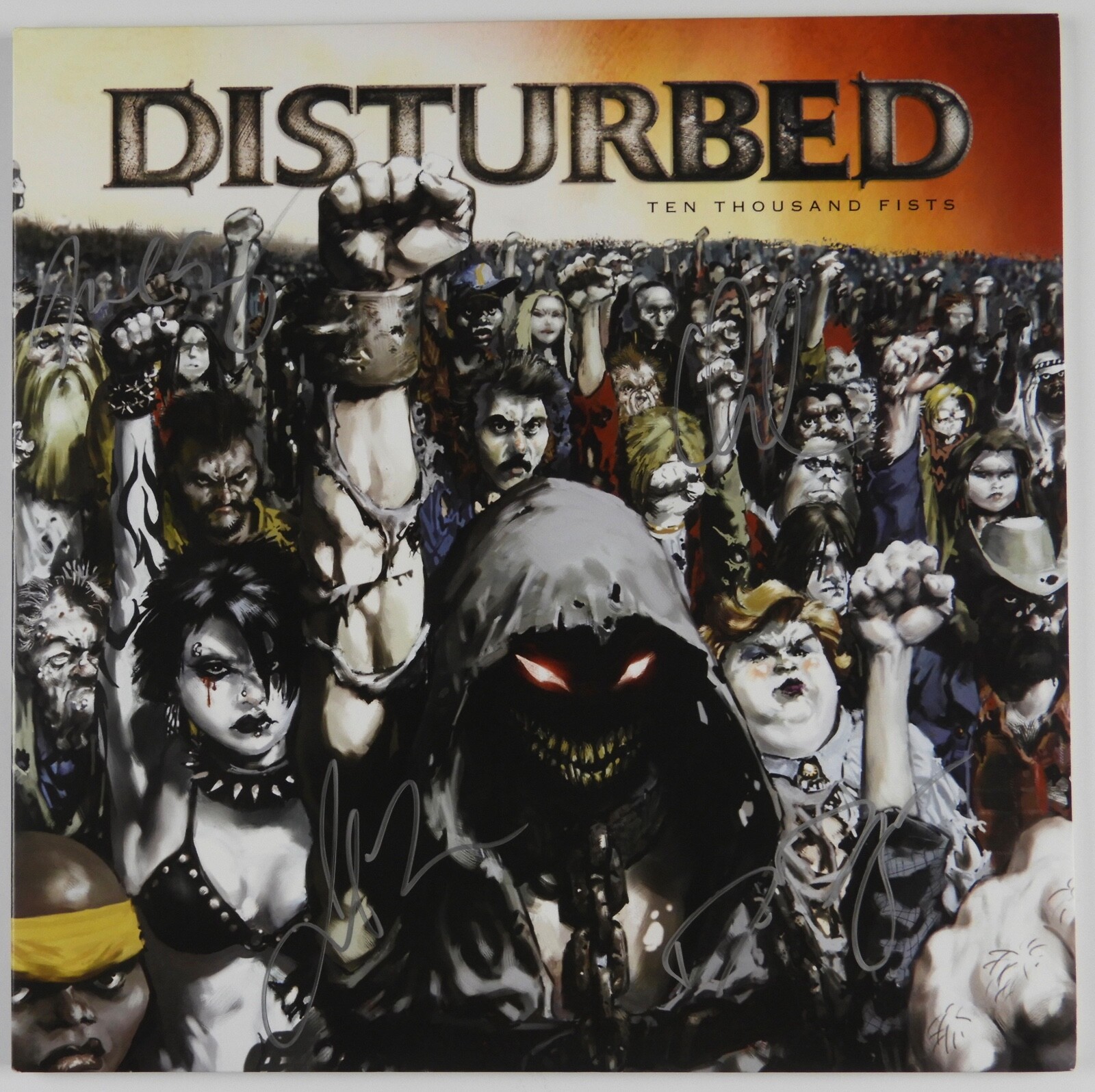 New ListingDisturbed Fully JSA Signed Autograph Vinyl Album Record Ten Thousand Fists
