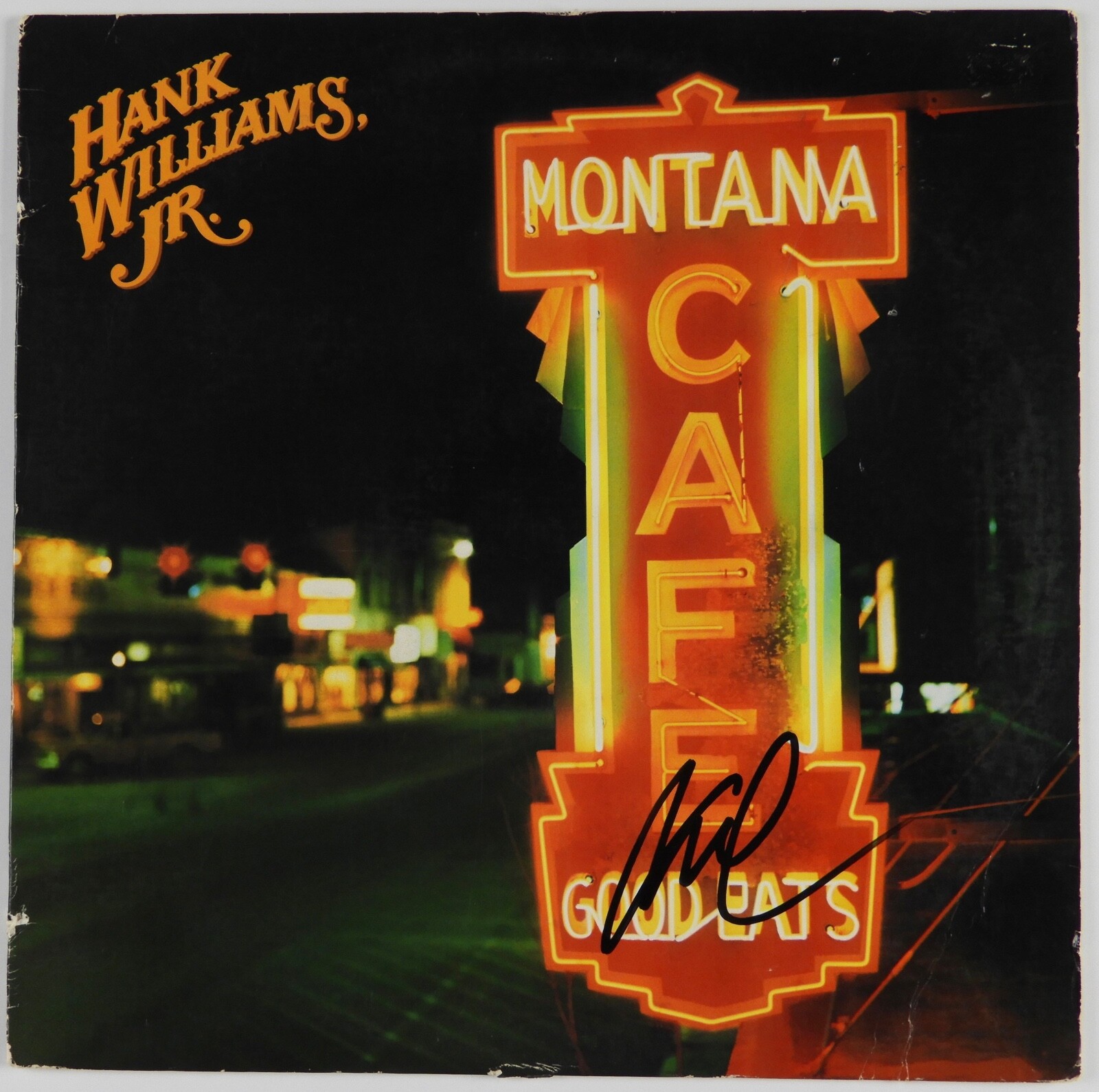 New ListingHank Williams Jr JSA Signed Autograph Album Record Vinyl Montana Cafe
