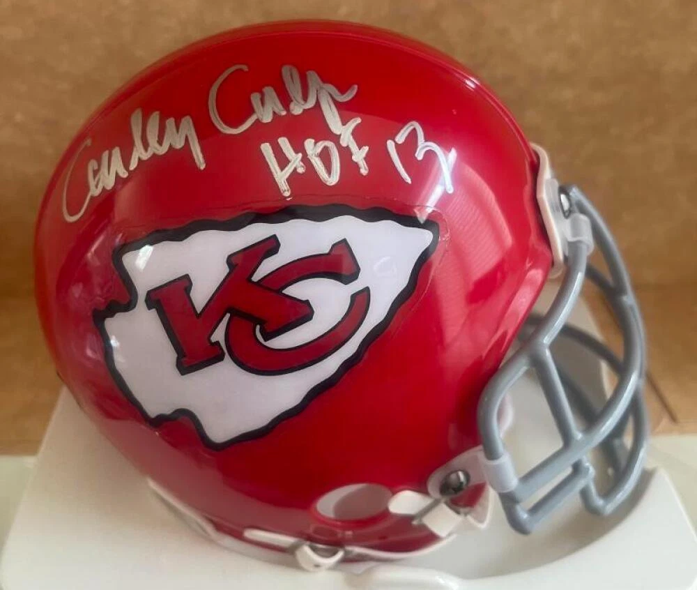 CURLEY CULP CHIEFS HOF 13 SIGNED AUTO MINI HELMET BECKETT AUTH
