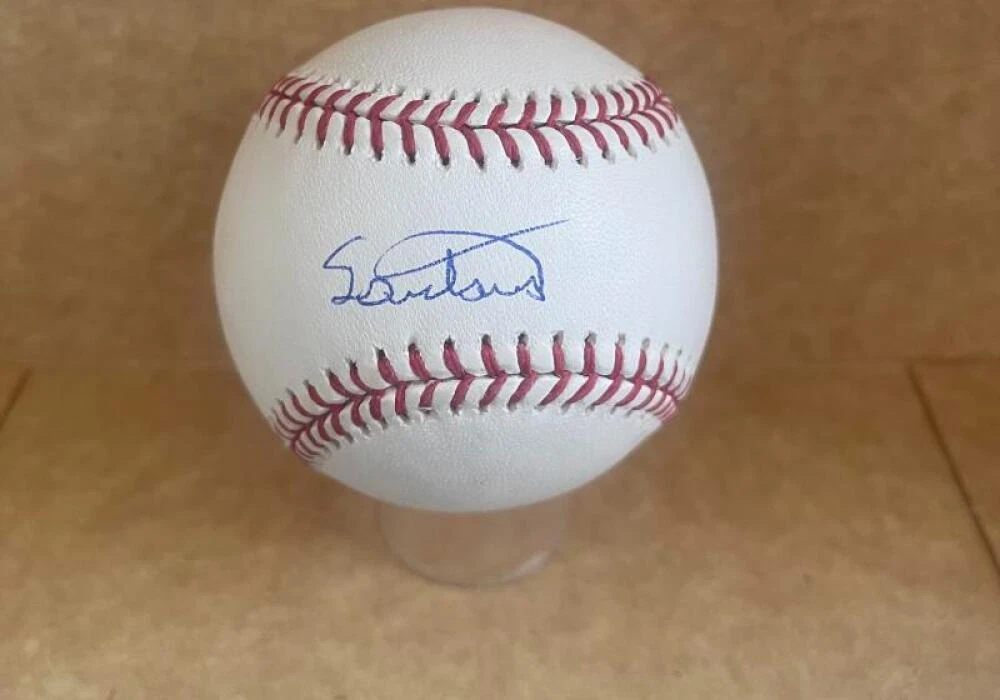 CHRISTIAN SANTANA TIGERS SIGNED AUTOGRAPHED M.L. BASEBALL BECKETT AUTH
