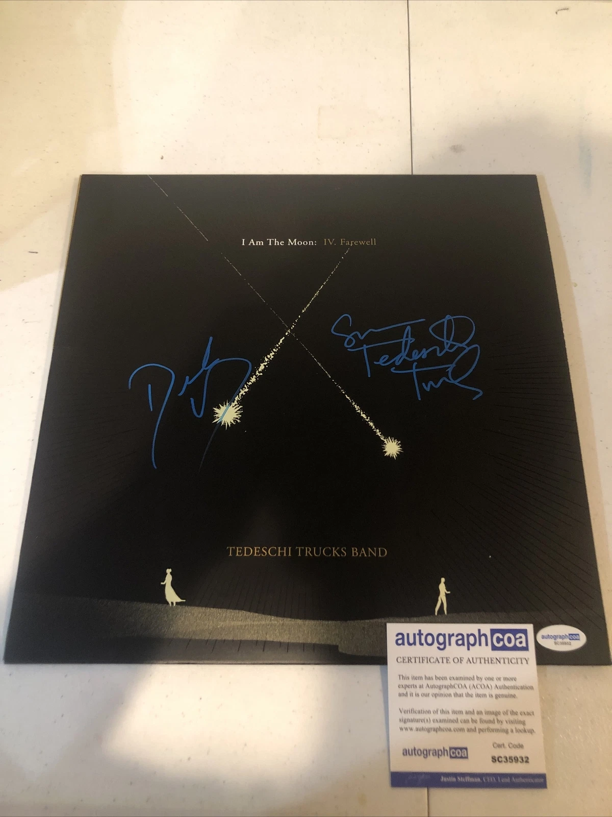 TEDESCHI TRUCKS BAND SIGNED AUTOGRAPH VINYL ALBUM I AM THE MOON FAREWELL ACOA LP
