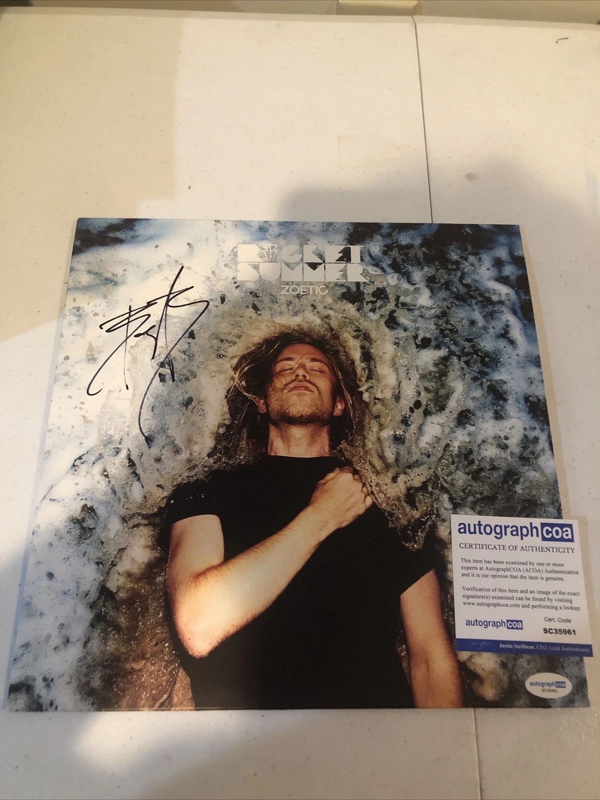 BRYCE AVARY ROCKET SUMMER SIGNED AUTOGRAPH VINYL ALBUM ACOA ZOETIC RECORD LP
