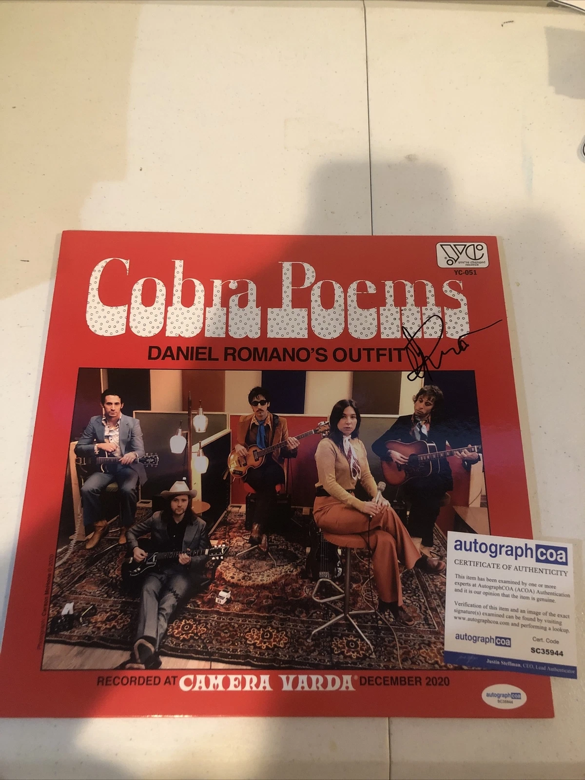 DANIEL ROMANO SIGNED AUTOGRAPH VINYL ALBUM ACOA COBRA POEMS RECORD LP
