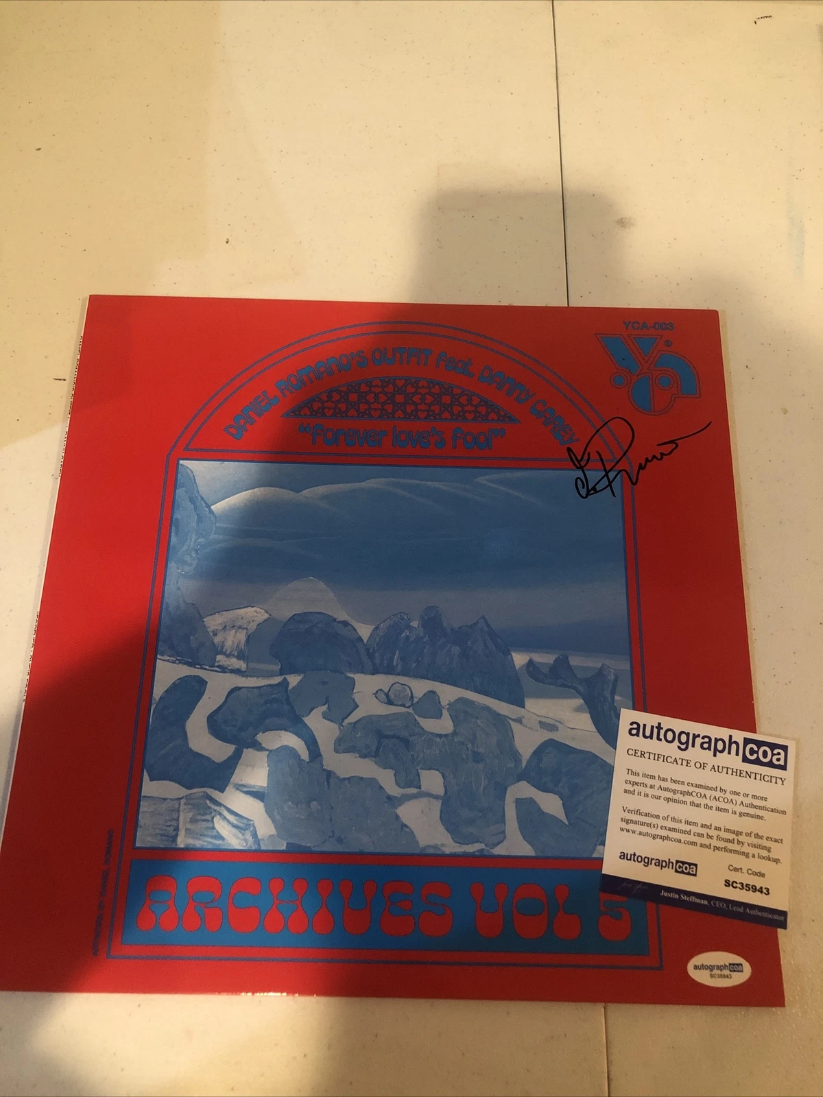 DANIEL ROMANO SIGNED AUTOGRAPH VINYL ALBUM ACOA FOREVER LOVES FOOL RECORD LP
