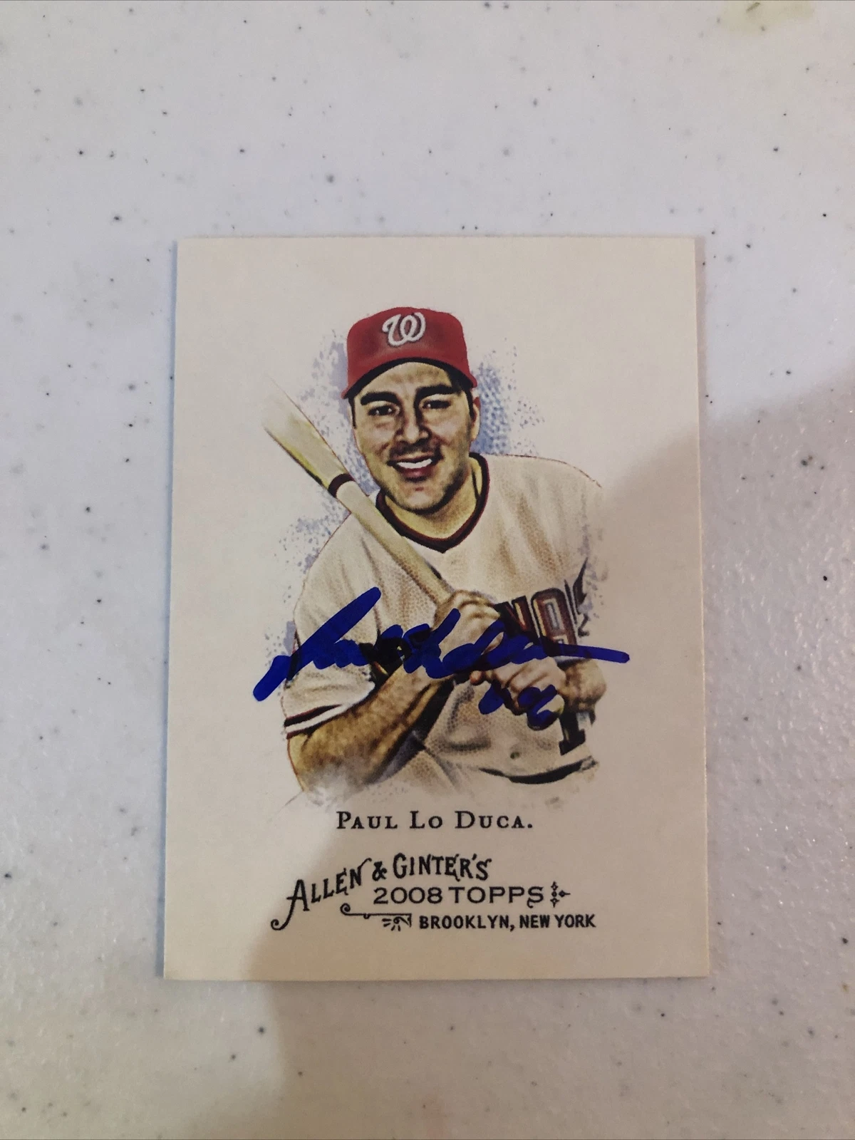 PAUL LO DUCA SIGNED AUTOGRAPH 2008 TOPPS ALLEN & GINTERS TRADING CARD NATIONALS
