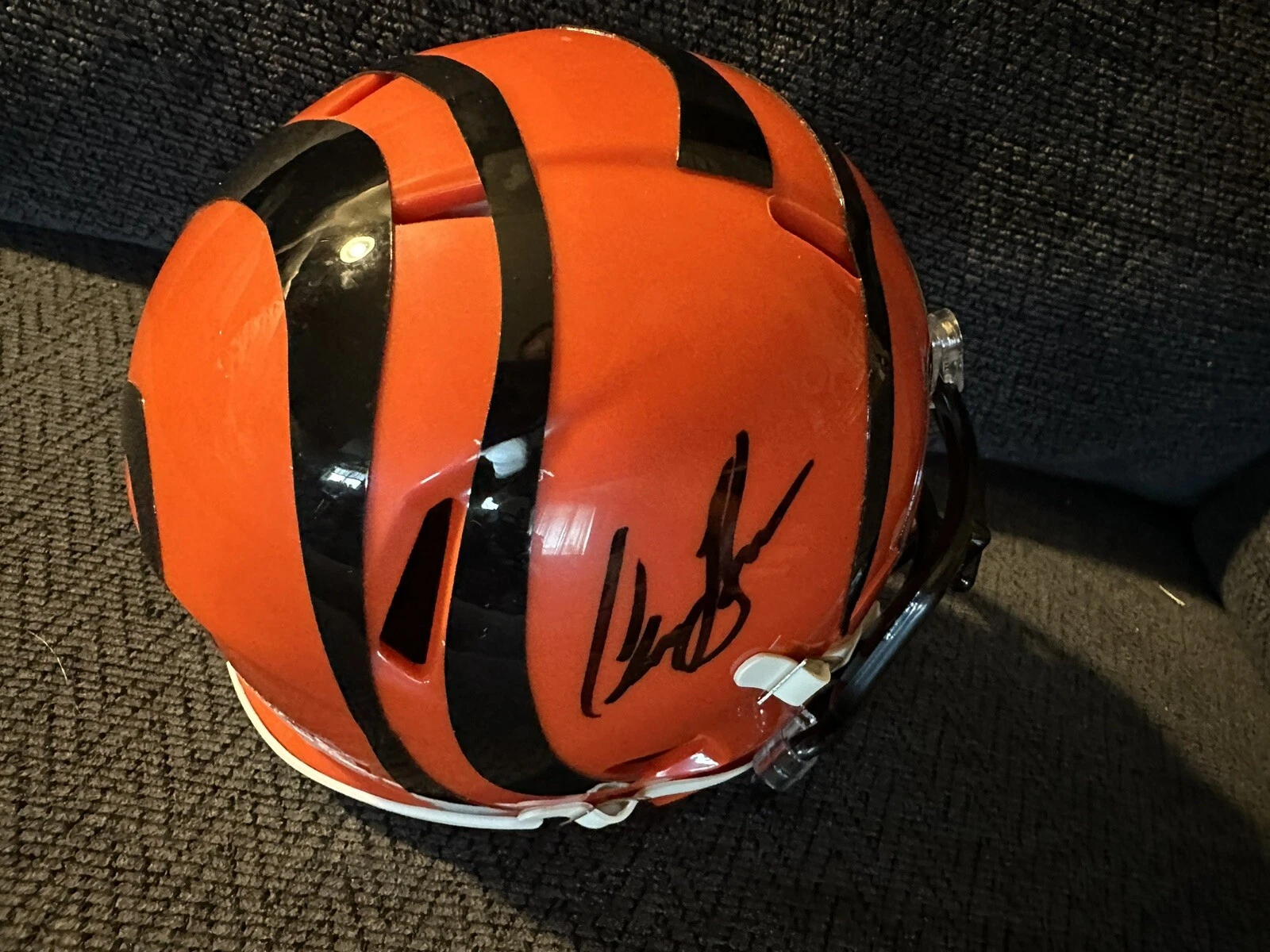 Chase Brown Signed Cincinnati Bengals Mini Helmet Autographed Illinois
