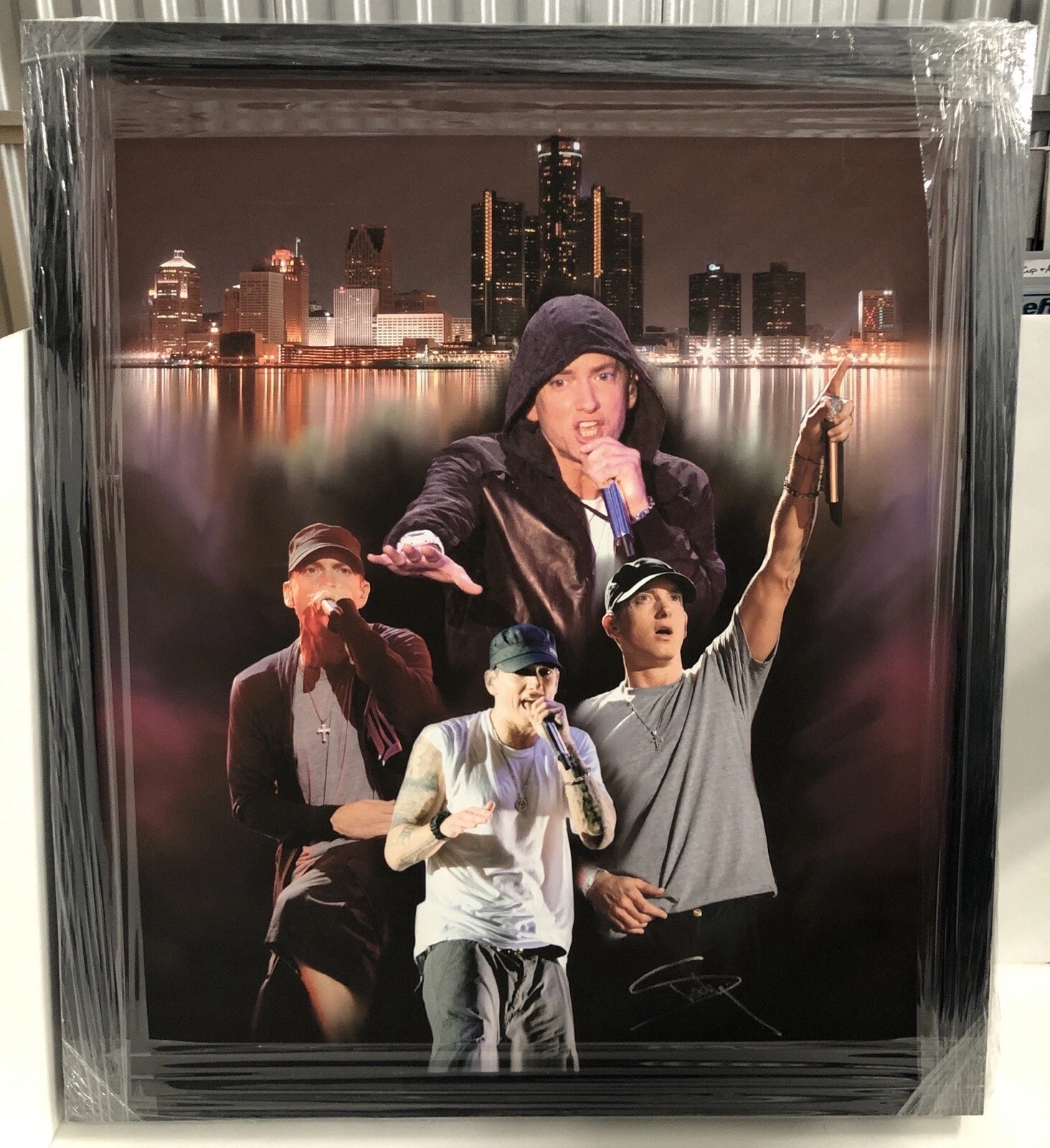 EMINEM SIGNED 16x20 STRETCHED CANVAS ARTWORK SLIM SHADY MARSHALL MATHERS PSA/DNA
