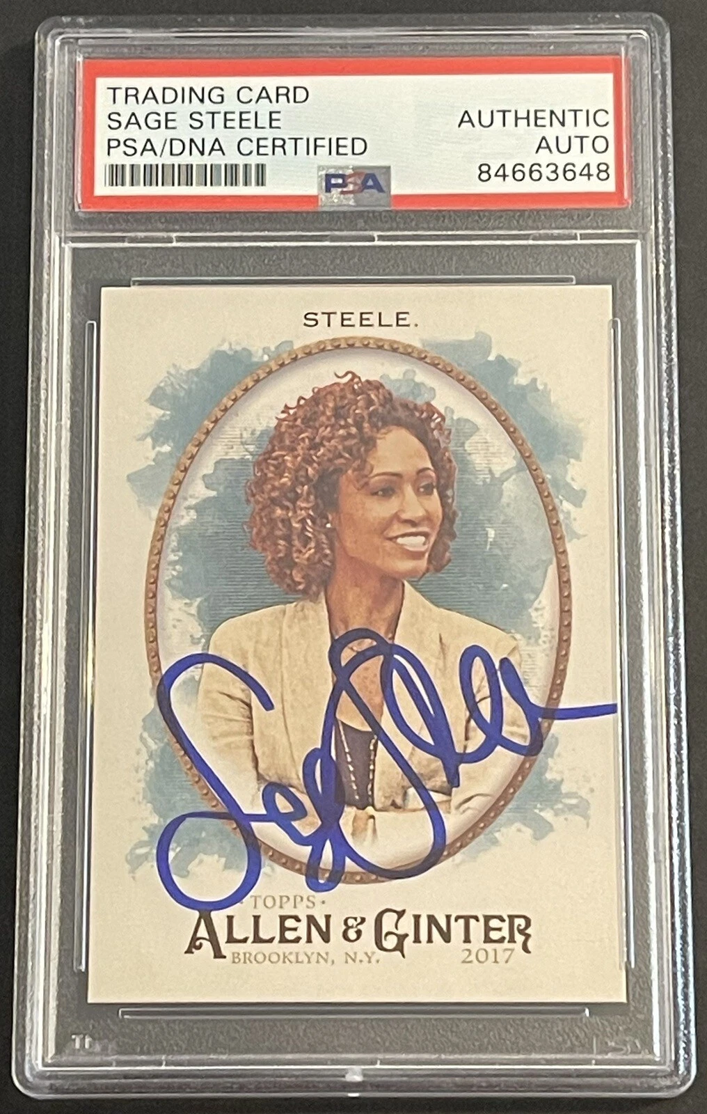 Sage Steele Signed 2017 Allen & Ginter Card ESPN PSA/DNA Slabbed Rare
