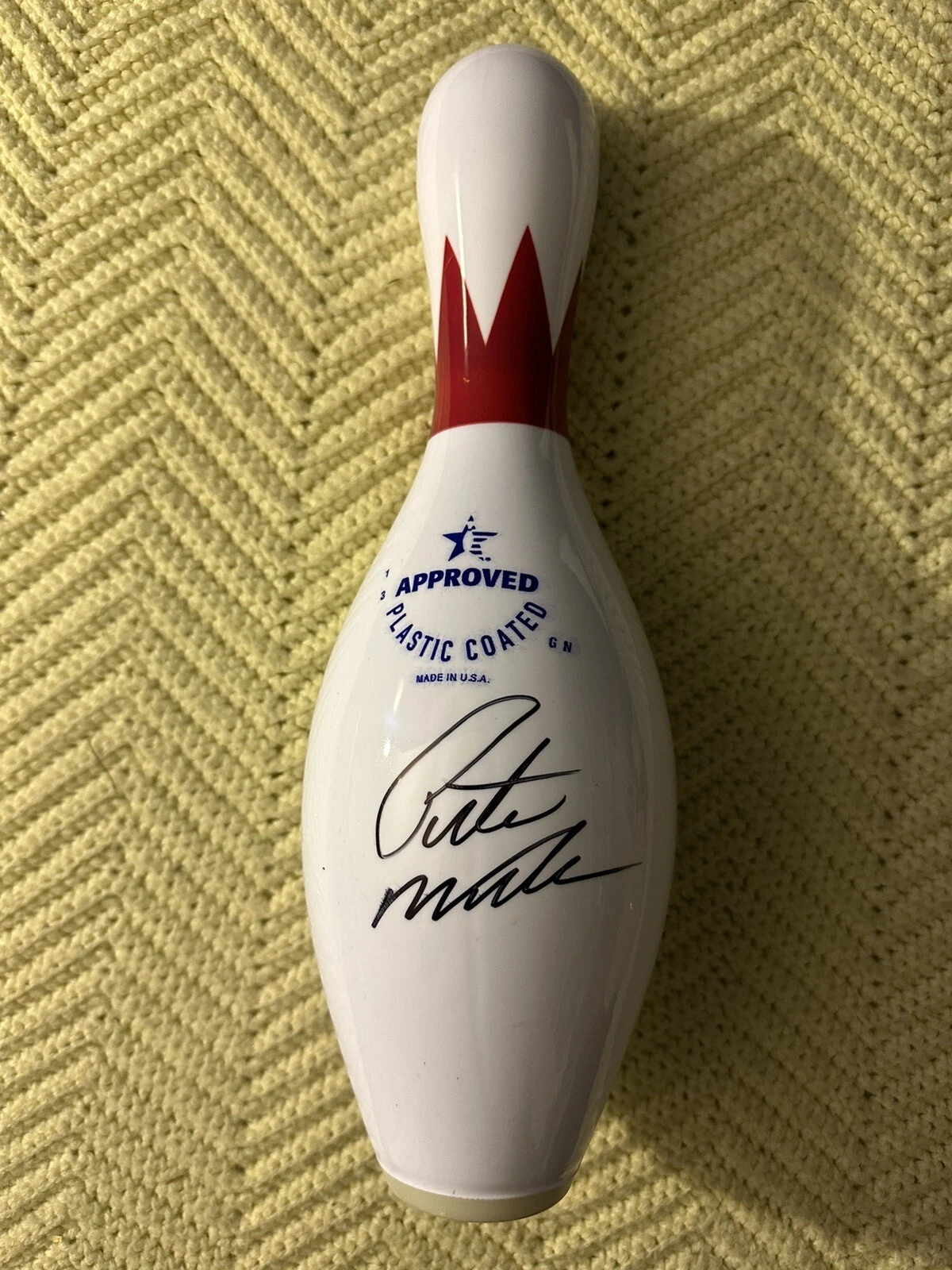 Pete Weber Brunswick PBA Signed Unused Bowling Pin Autographed Unique
