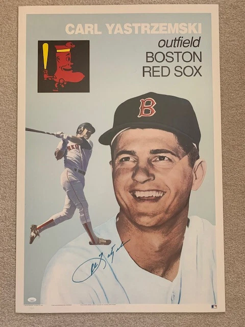CARL YASTRZEMSKI 1991 HAND SIGNED OVERSIZED 24x36 BASEBALL CARD RARE JSA
