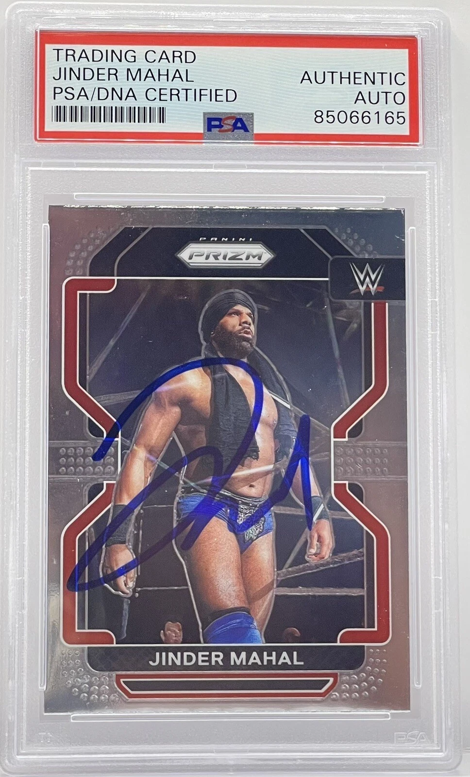 Jinder Mahal Signed Auto 2022 Prizm WWE Superstar Card PSA/DNA Slabbed
