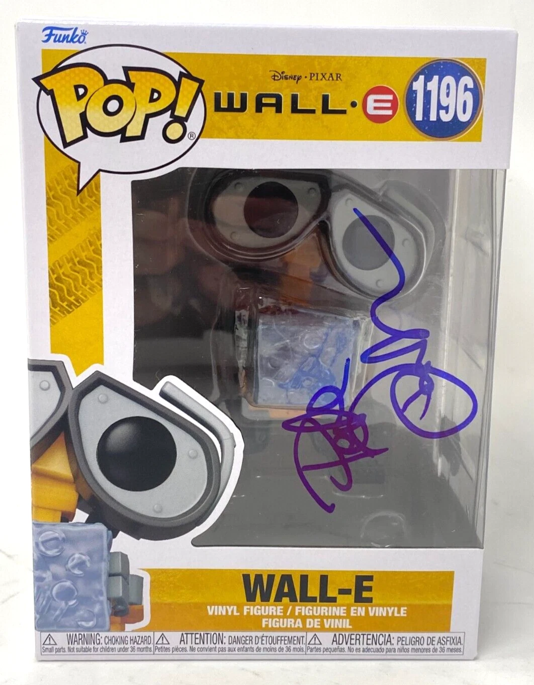 Pete Docter Signed Funko Pop Wall-E #1196 Disney Pixar Autograph Beckett COA
