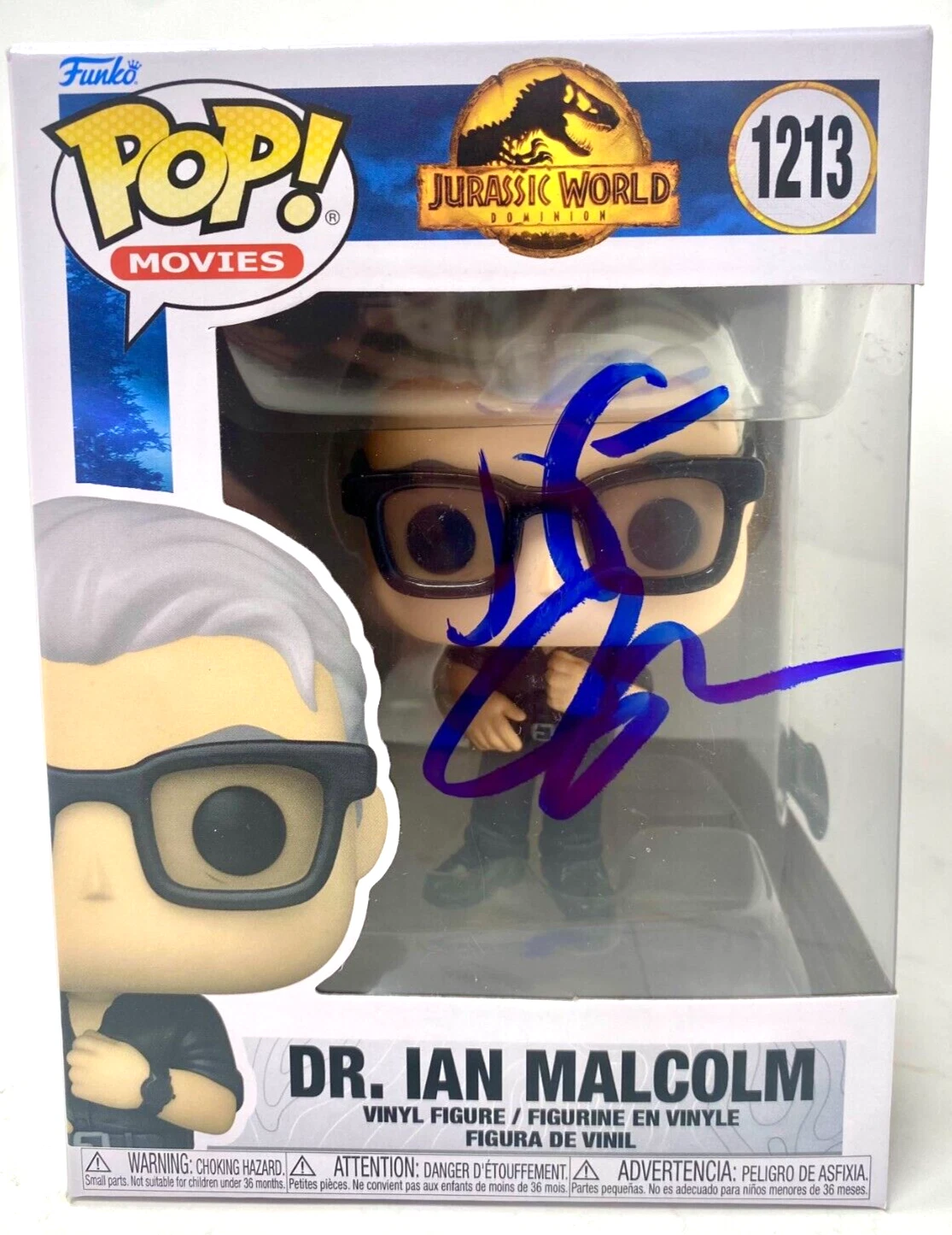 Jeff Goldblum Signed Funko Pop Jurassic Park Dr. Ian Malcolm Autograph BAS COA
