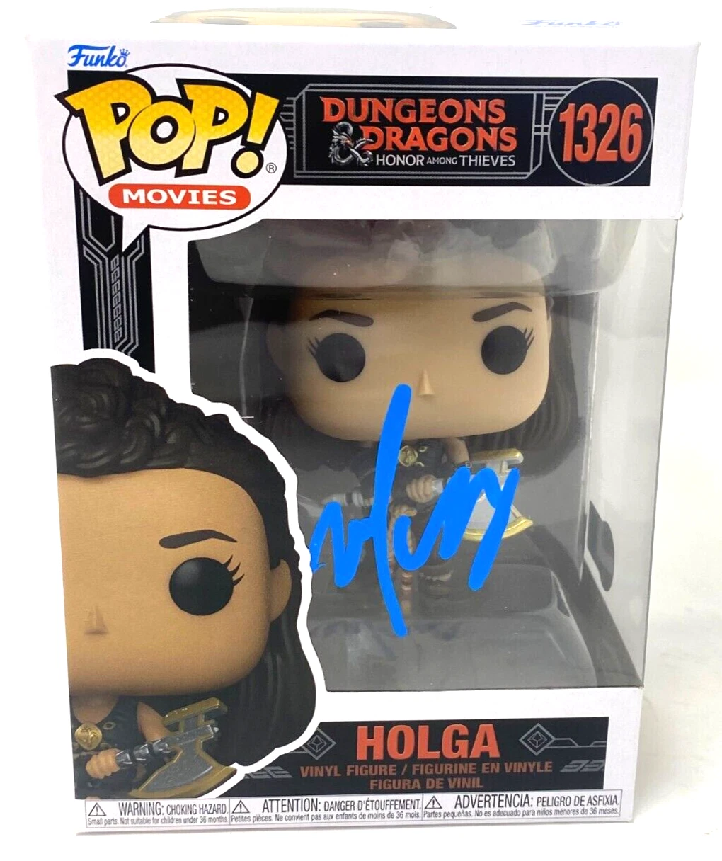 Michelle Rodriguez Signed Funko Pop Dungeons & Dragons Holga Autograph BAS COA
