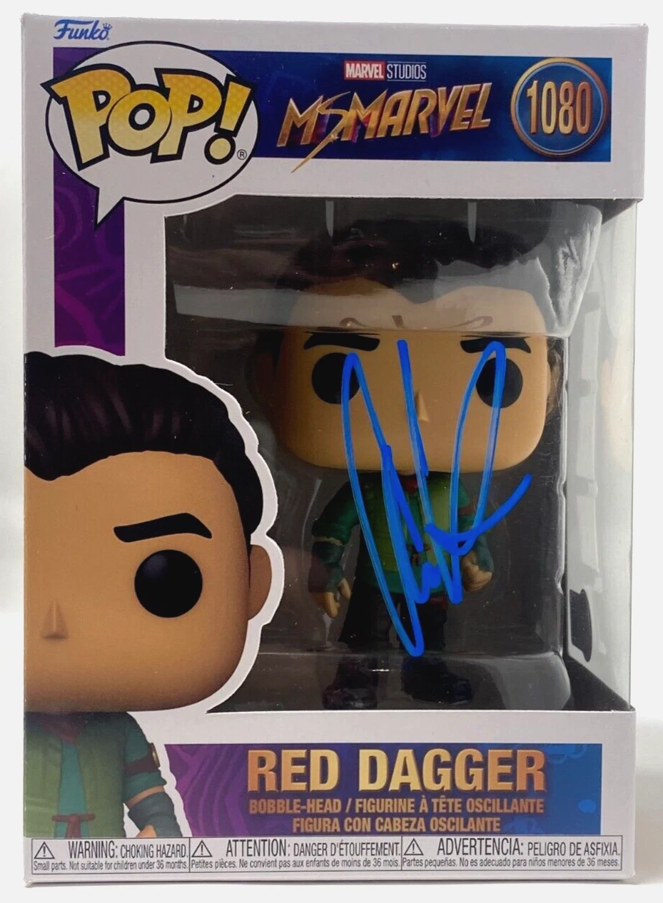 Aramis Knight Signed Funko Pop Ms. Marvel Red Dagger #1080 Autograph Beckett COA
