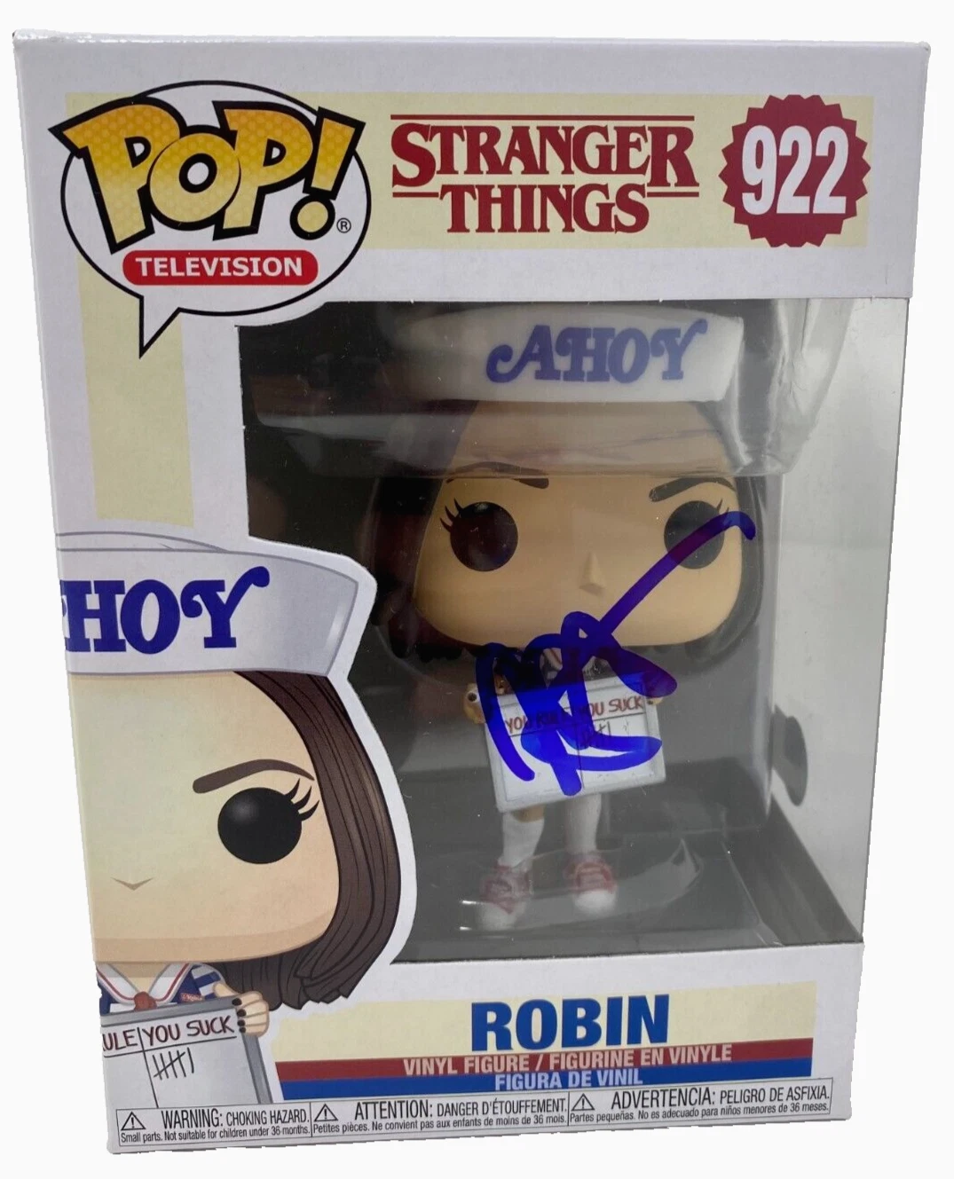 Maya Hawke Signed Funko Pop Stranger Things Robin #922 Autograph Beckett COA
